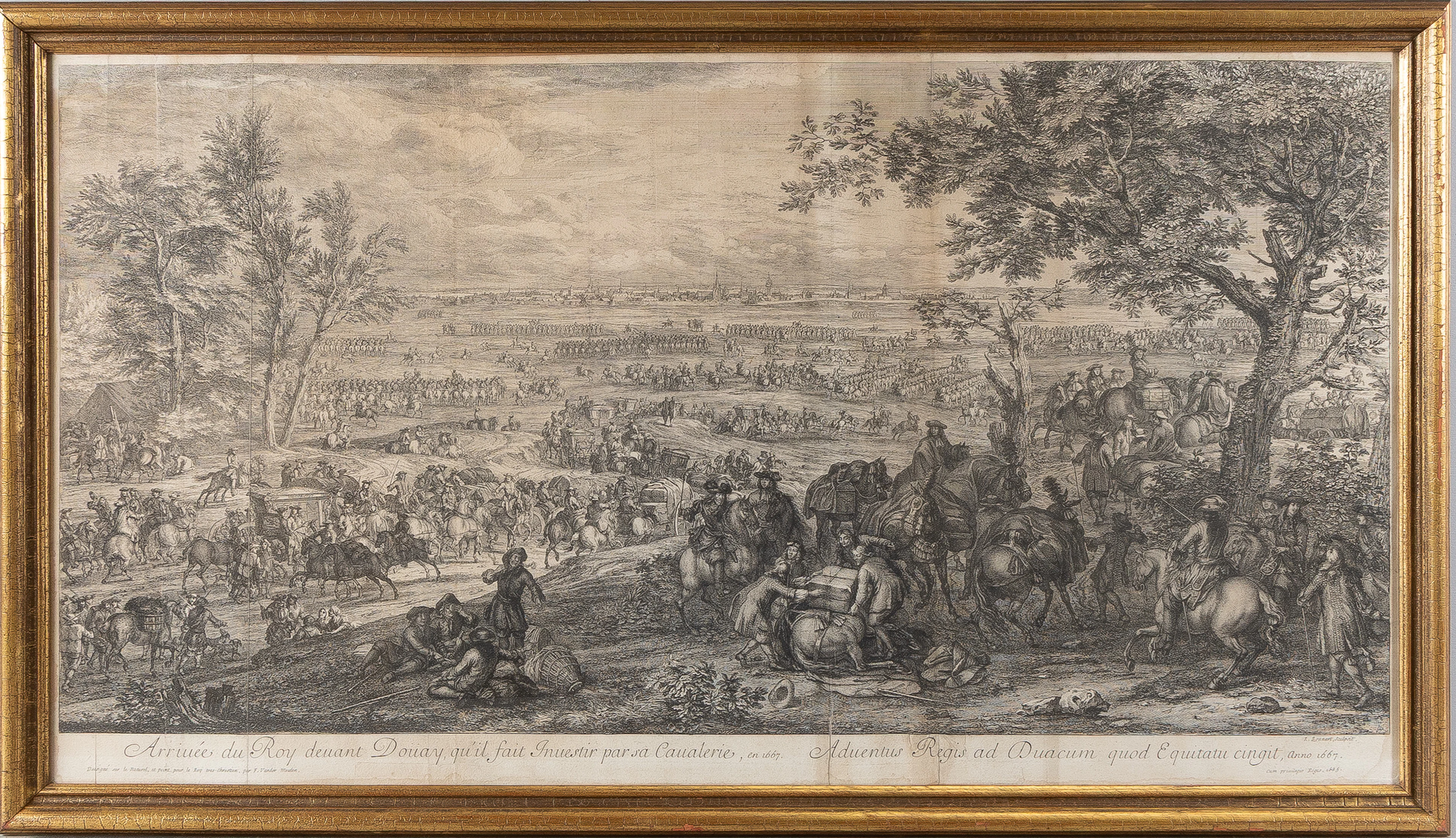 ROBERT BONNART (1652-1733). KOPPARSTICK, 2 st. Efter Adam Frans van