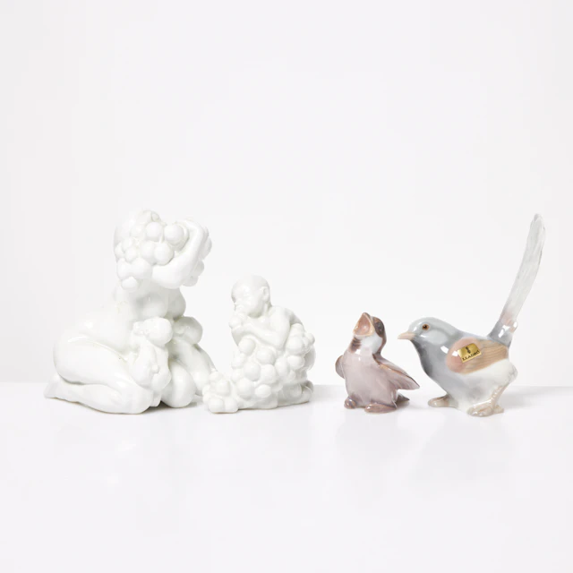 FIGURINER, 3+1, Bing & Gröndahl och Lladró, bl.a. Kai Nielsen.