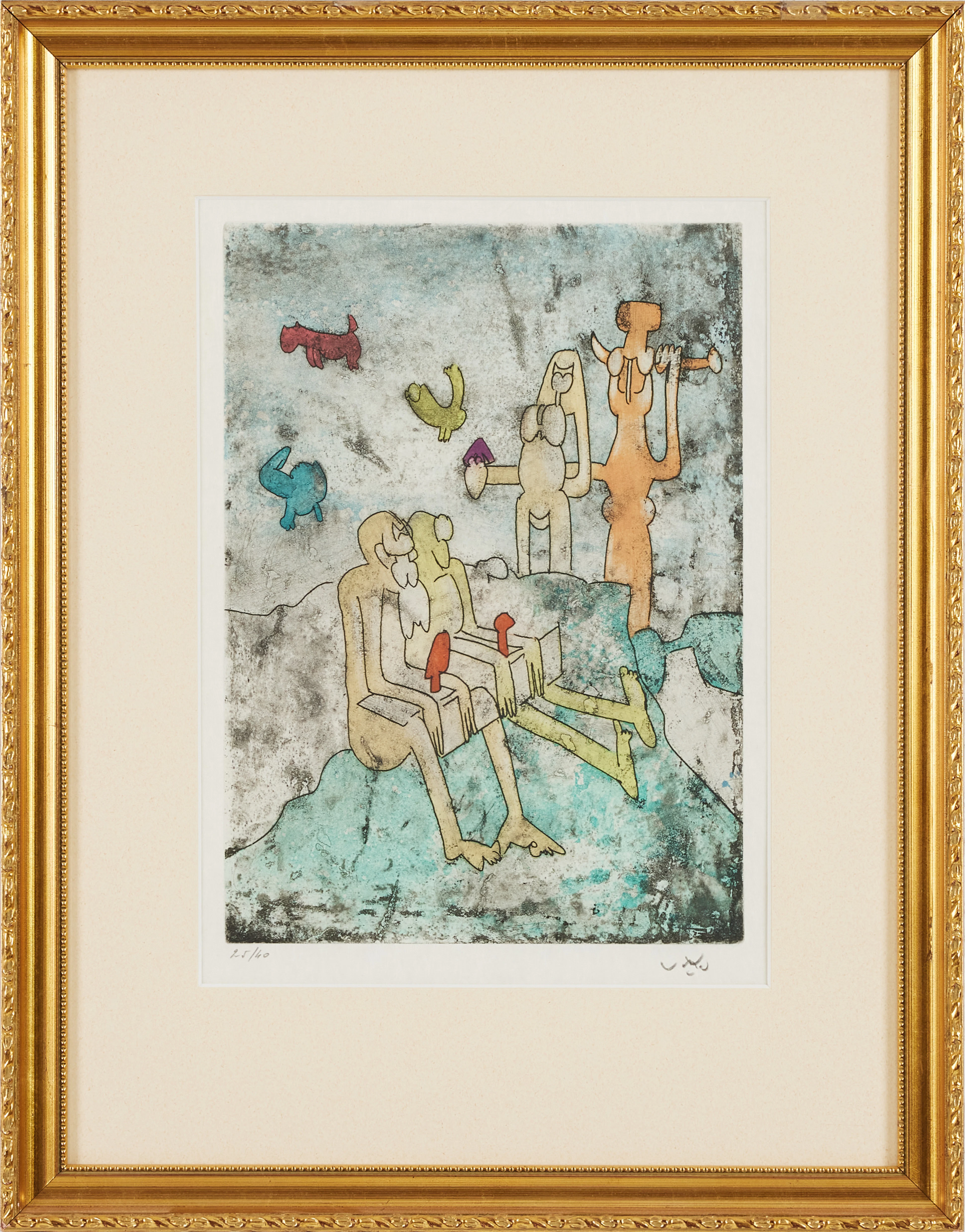 ROBERTO MATTA. ''Vivante Mortalité'', färgetsning, signerad och numrerad 25/40.