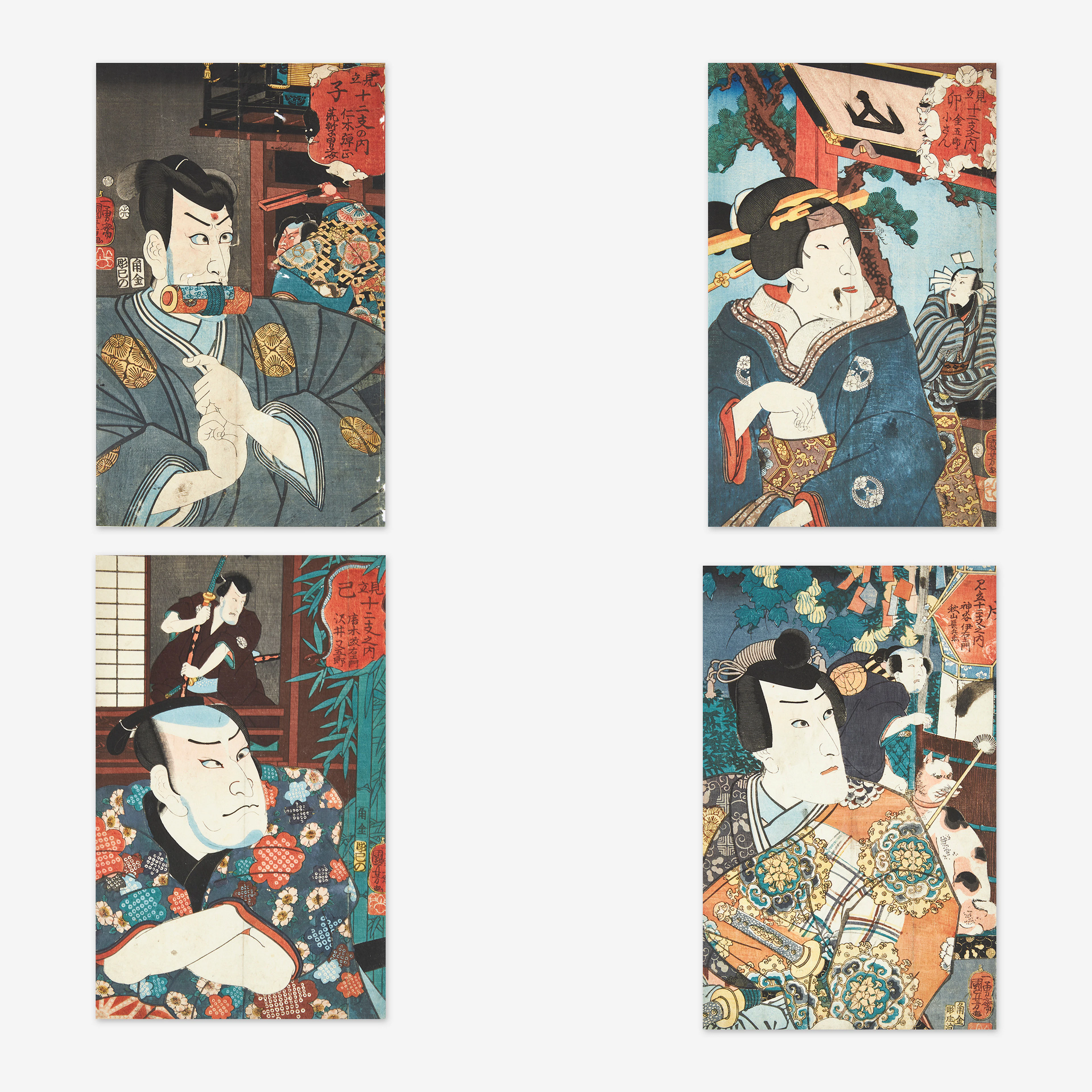 UTAGAWA KUNIYOSHI (JAPAN, 1797-1861). Selection for the Twelve Signs