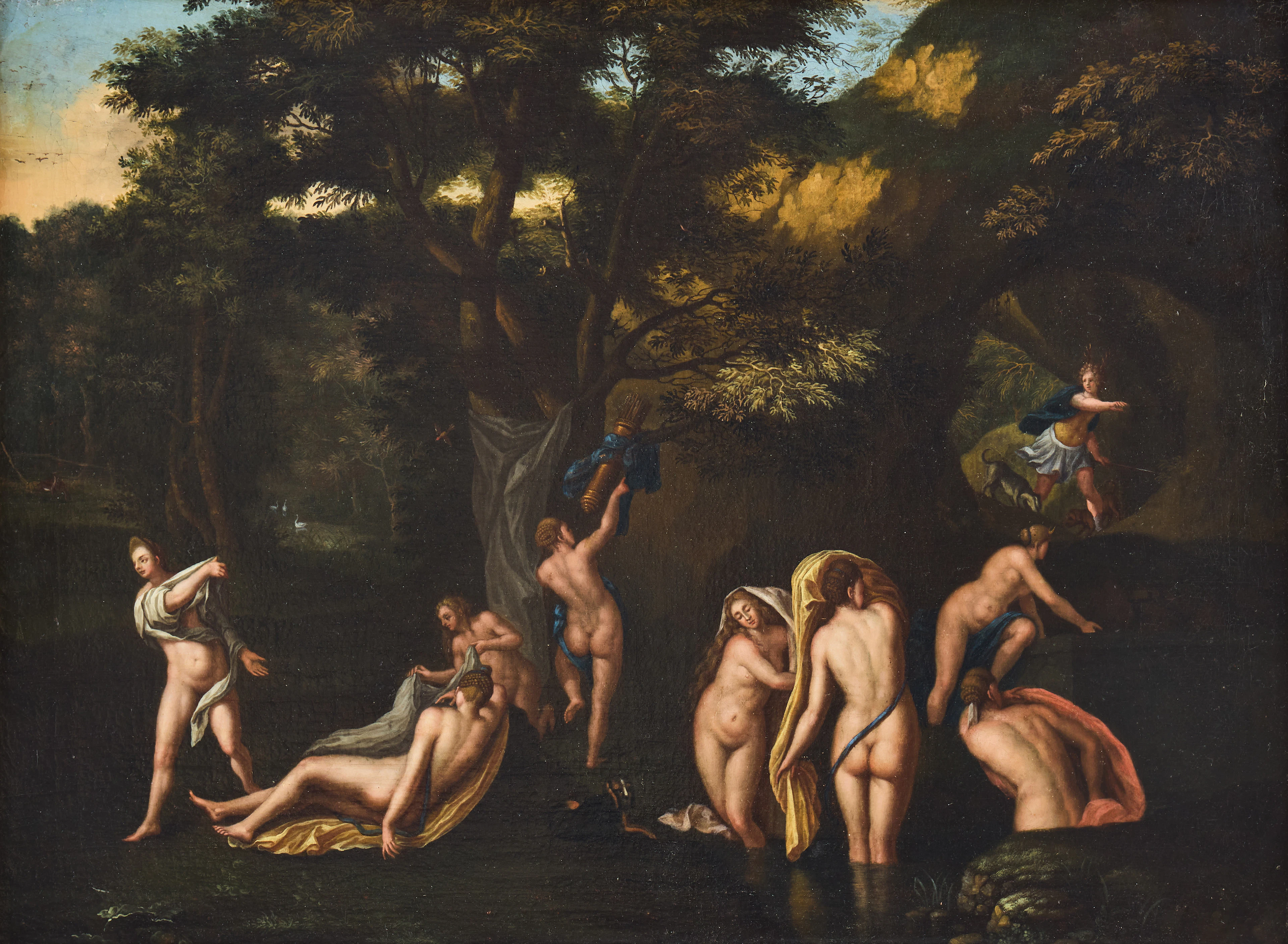 GERMAN SCHOOL, CA. 1700. Follower of Joseph Heintz I. Diana and her