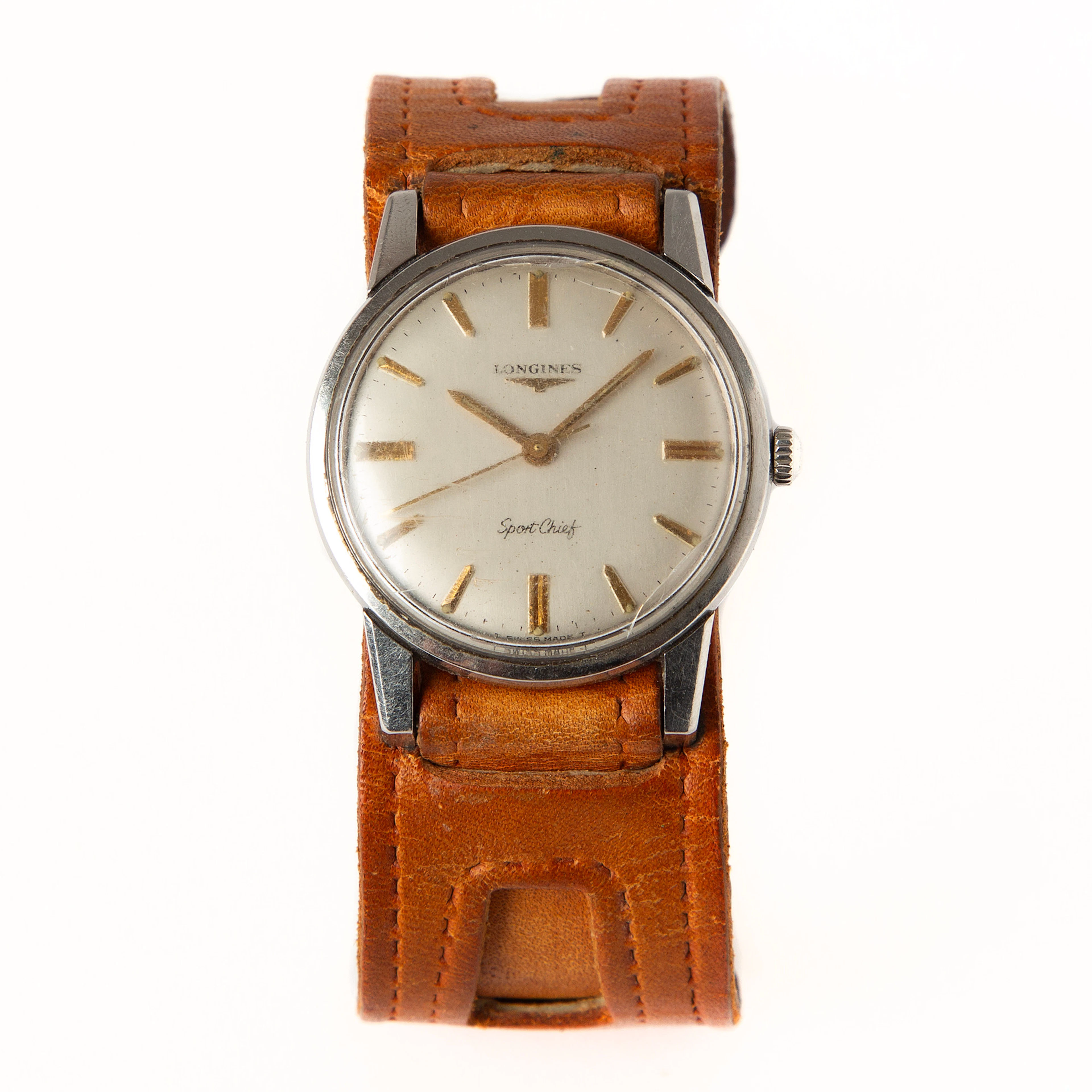 LONGINES, Sport Chief, armbandsur, 34 mm, stål, 1960-tal.