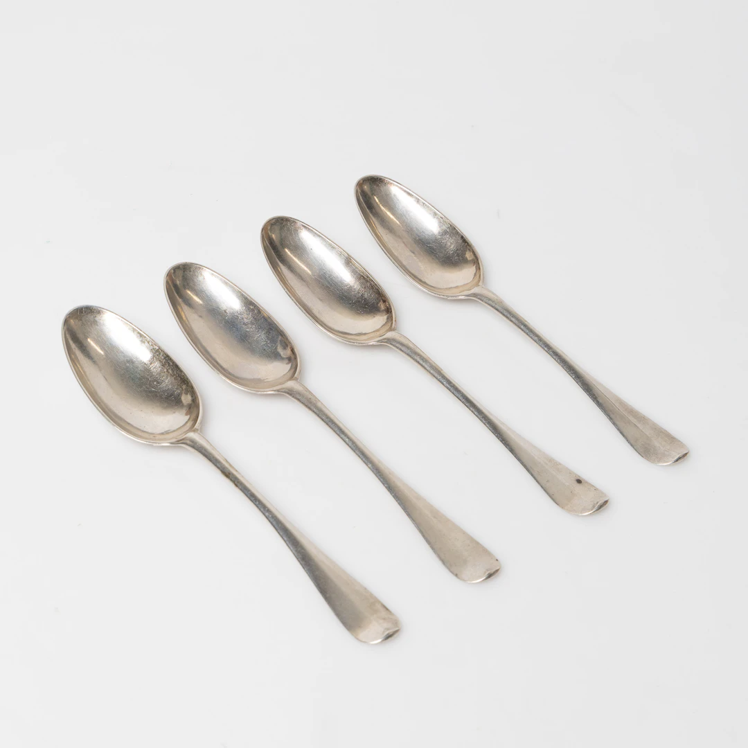 FRIEDRICH HEINRICH KLINCK. 4 st. skedar, silver. Stockholm 1744.