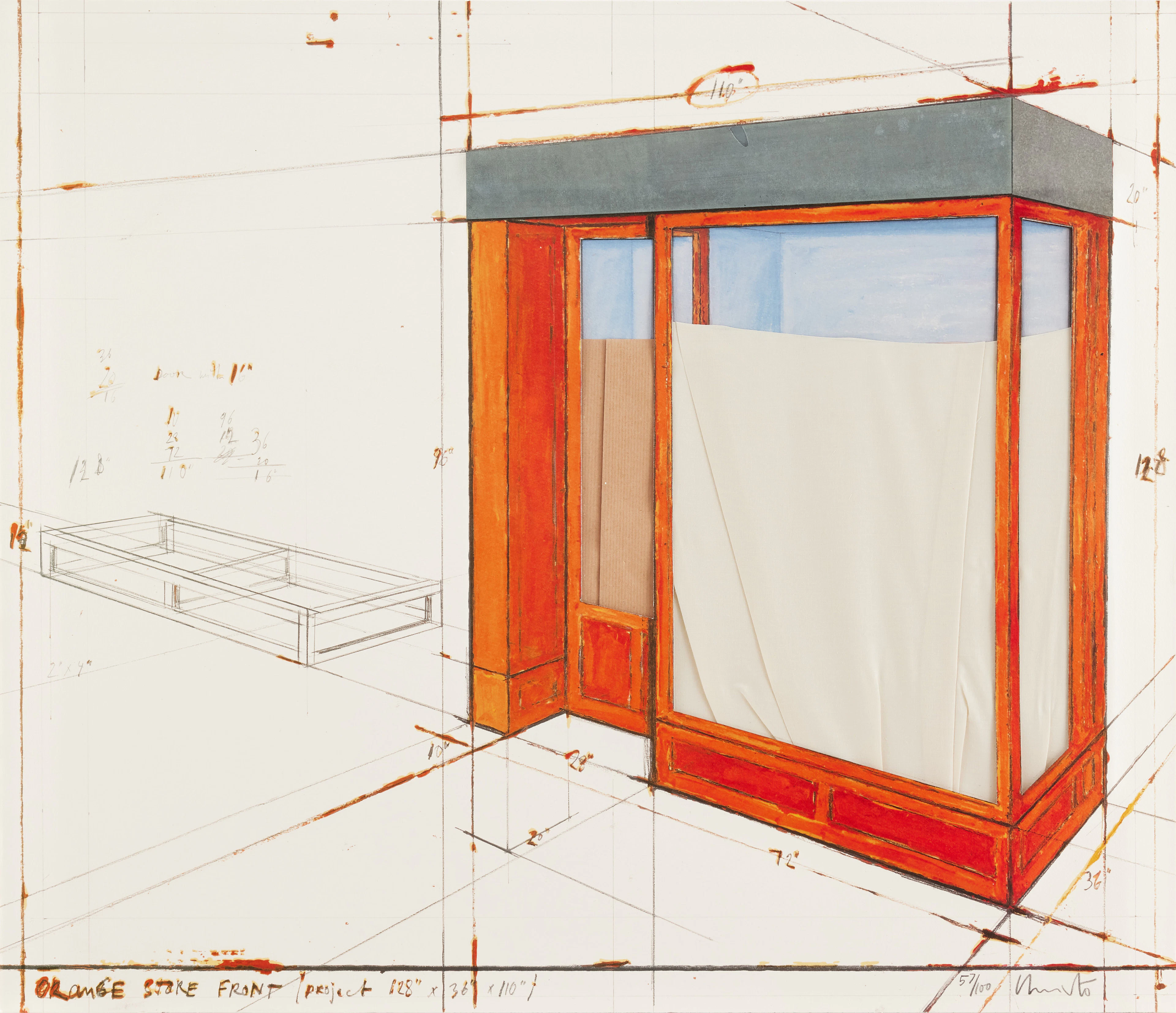 CHRISTO JAVACHEFF, "CHRISTO". "Orange Store Front, Project".