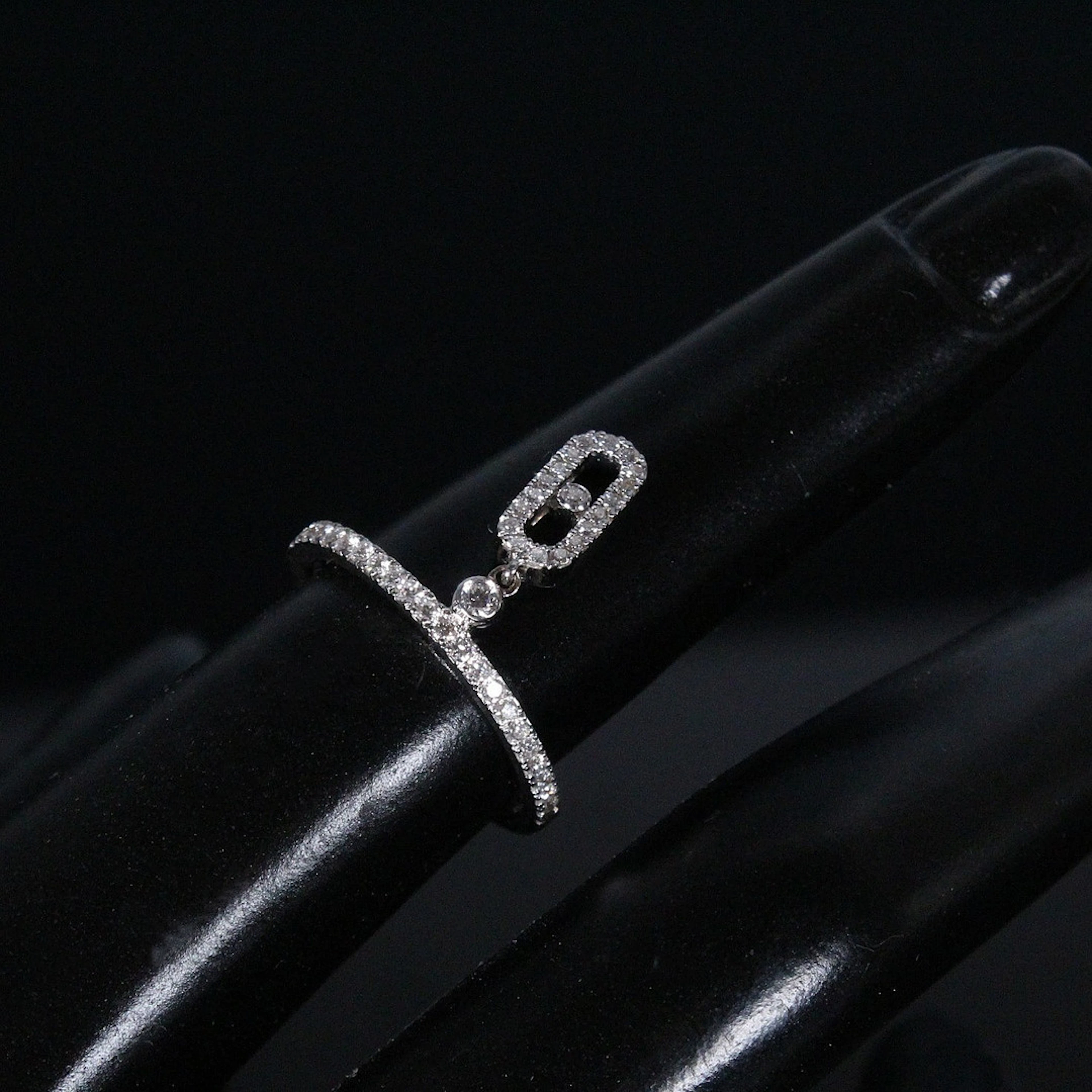 MESSIKA PARIS. Ring, 'Move Uno Pampille Pavée', Weißgold, Diamanten