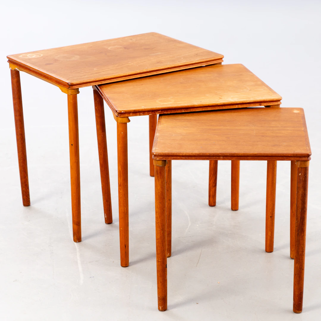 Teak Satztische, Dänemark, 1960er Jahre (3).