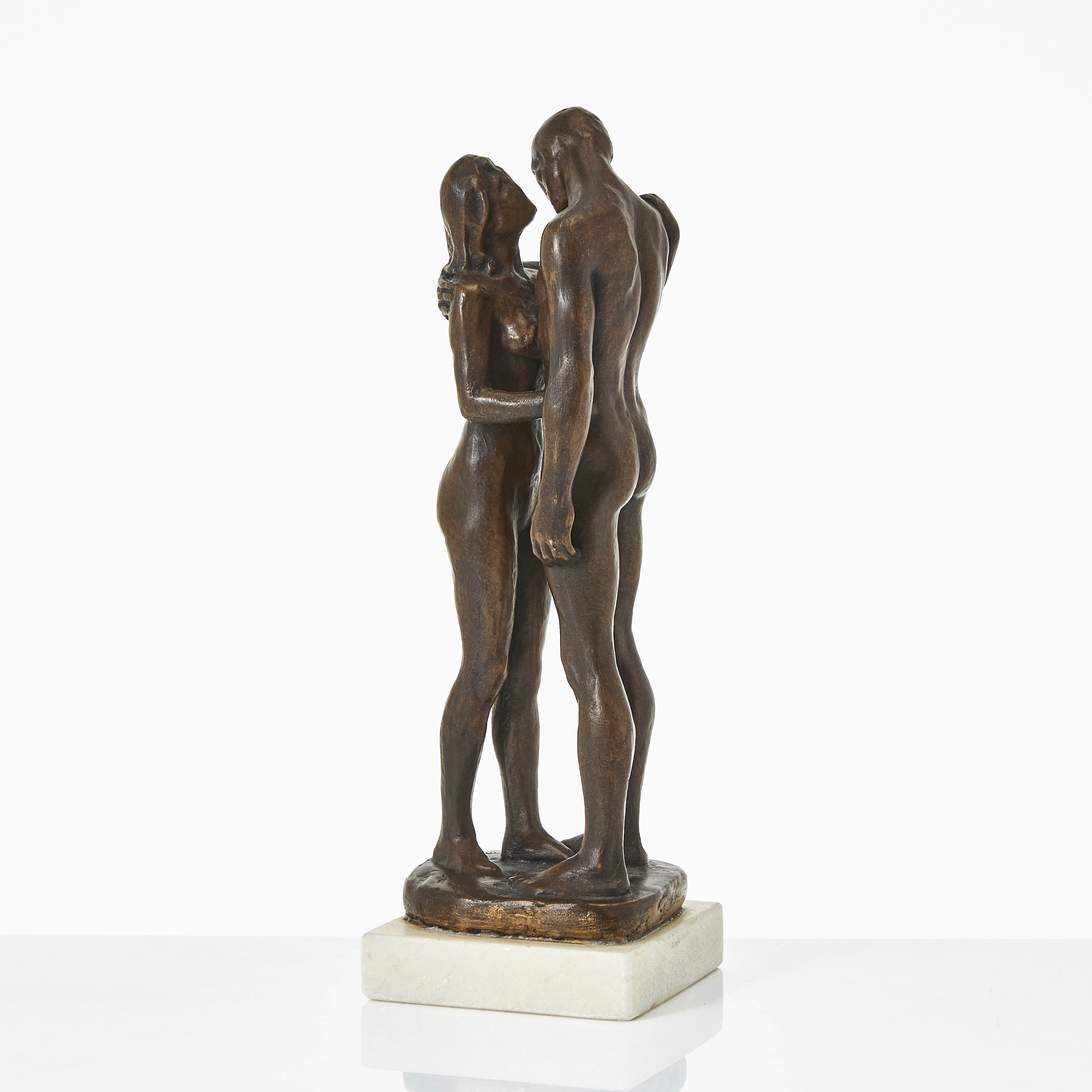 GUDMAR OLOVSON. "Les deux arbres/de två träden", kallbrons, signerad.