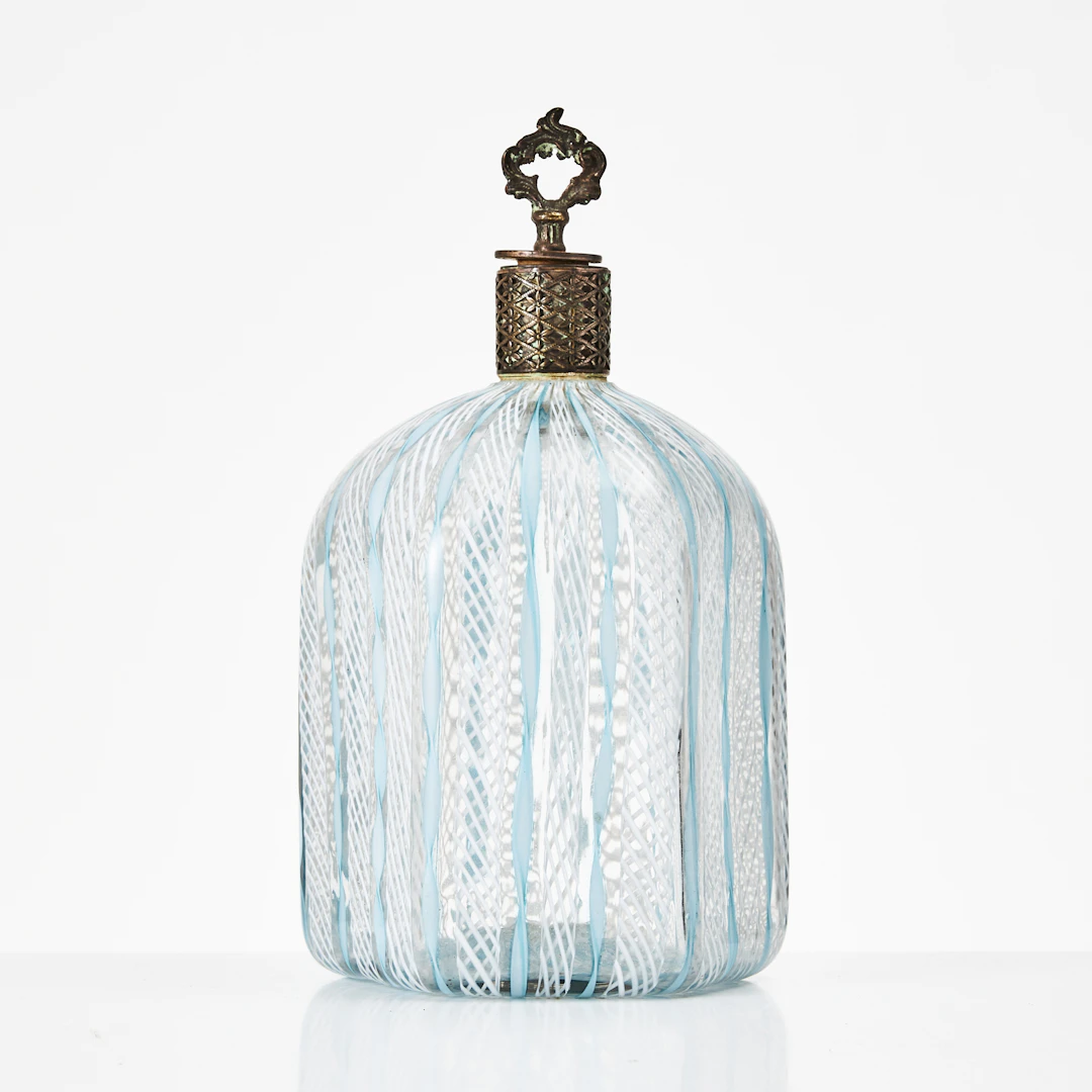 FLASKA, 1900-talets mitt, troligen Murano, Italien.