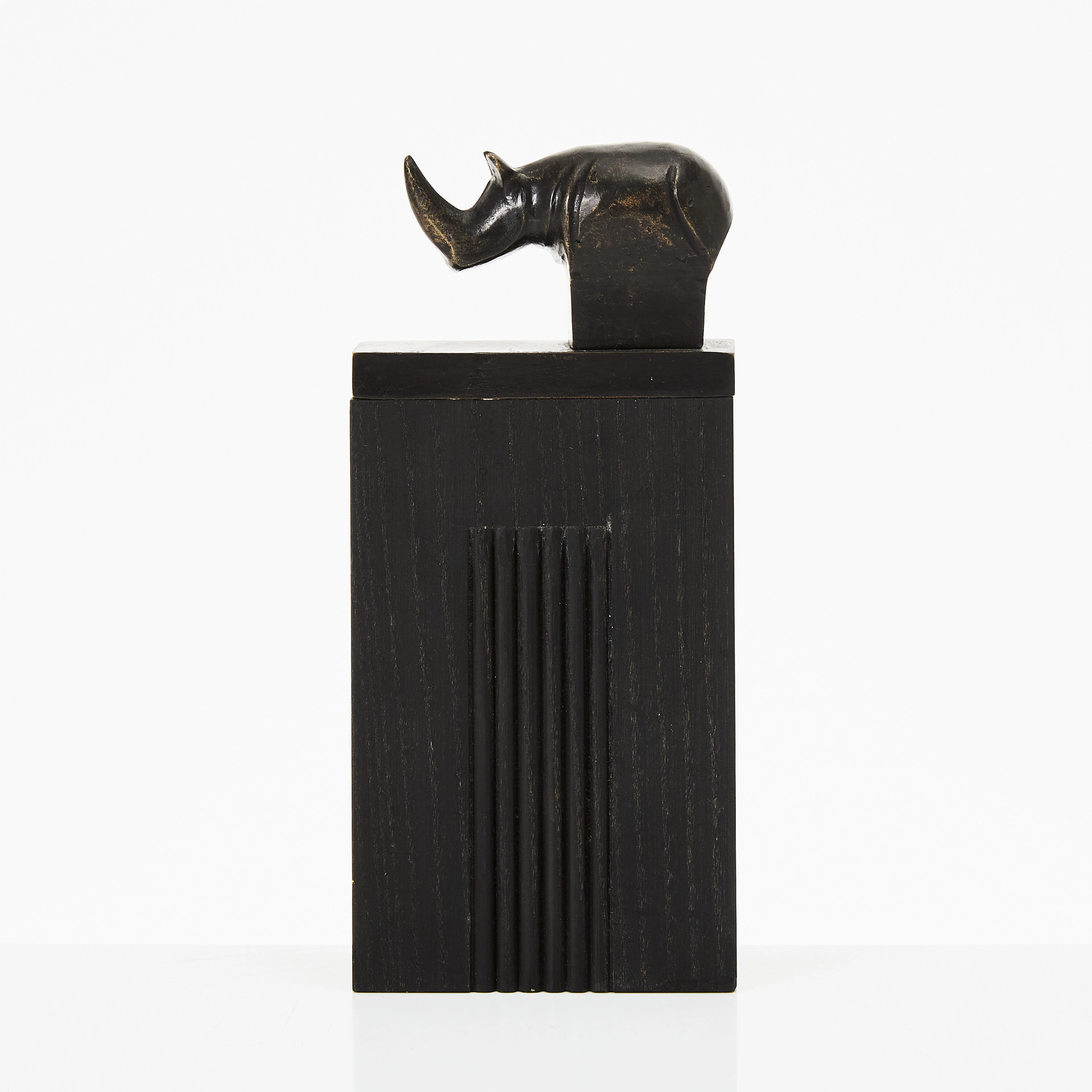 GUNNAR CYRÉN. Skulptur, noshörning, signerad, numrerad 11/48.