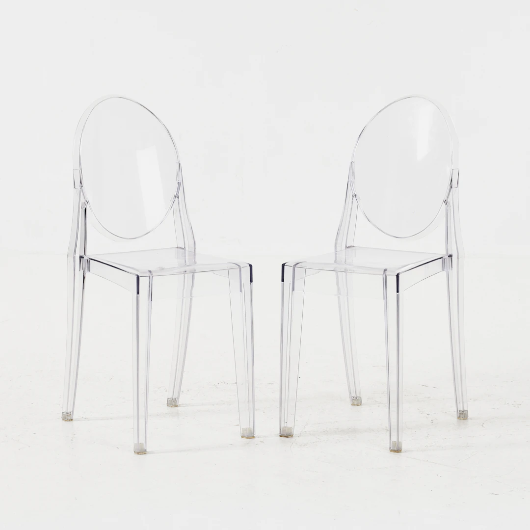 PHILLIPE STARCK. Stolar, "Victoria Ghost", ett par, plast, 2000-tal.