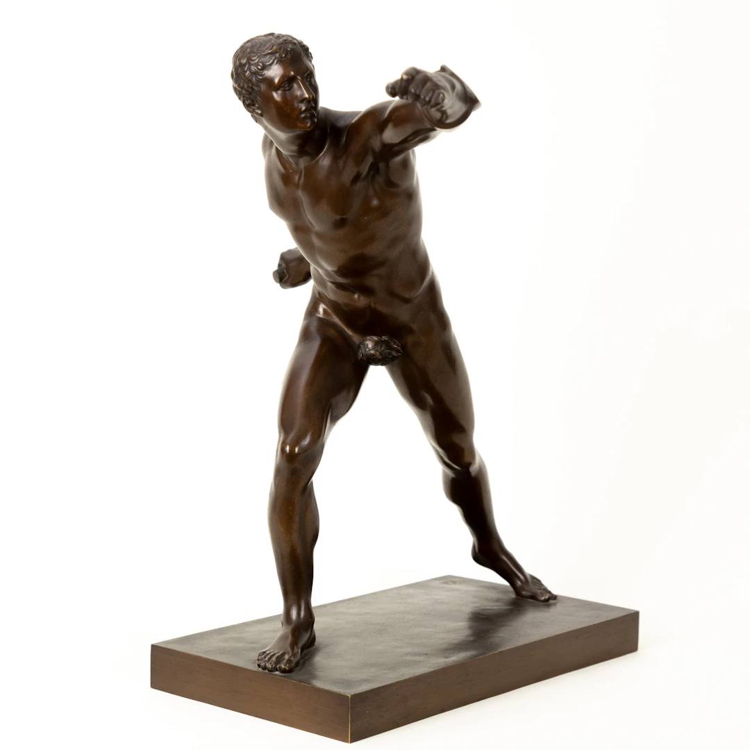 Bronze-Figur 'Borghesischer Fechter', 20.Jh.