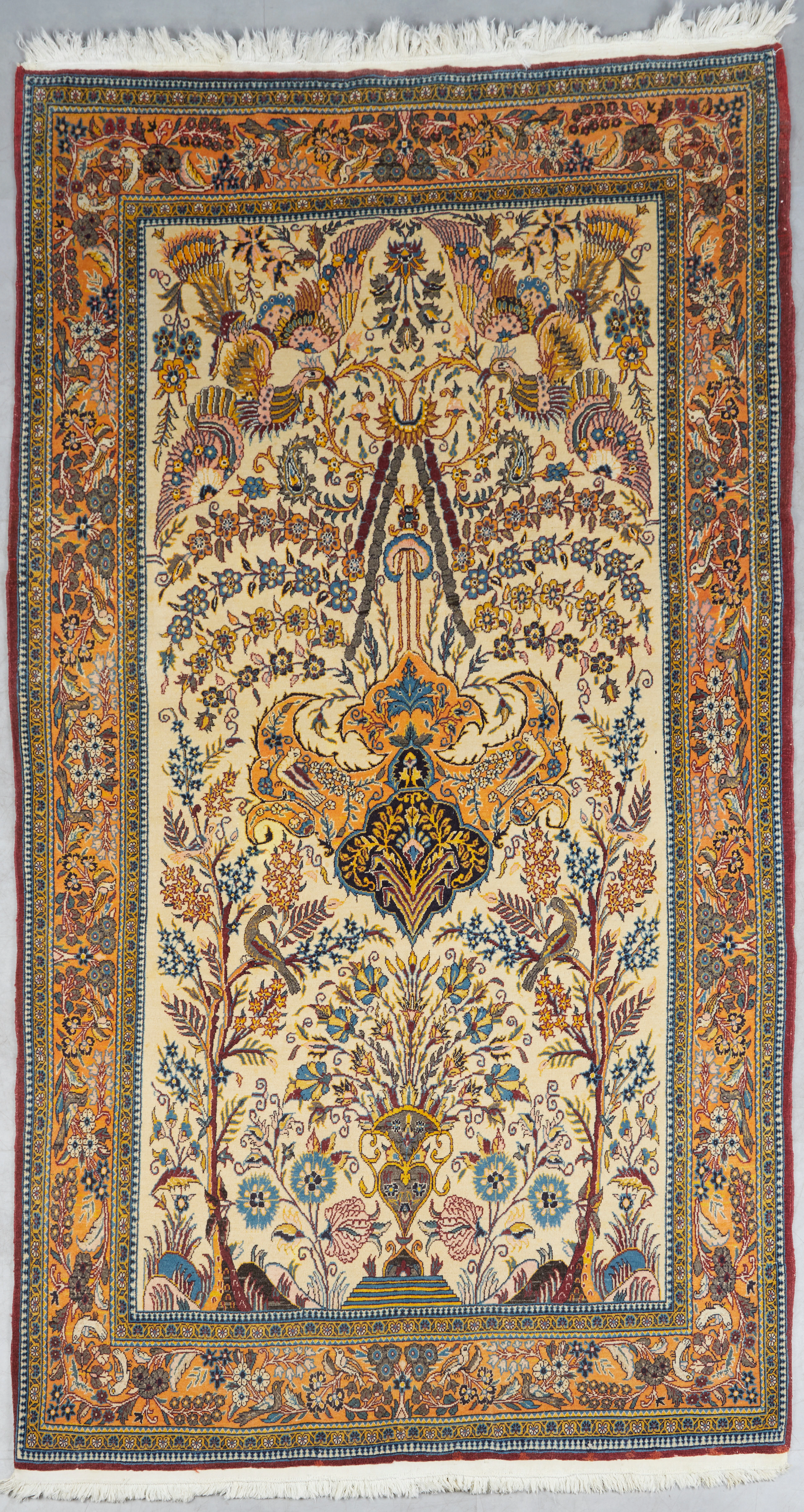 Ghom, 270x150cm, Wolle auf Baumwolle, Iran.