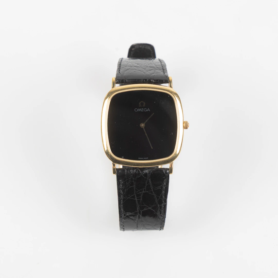 OMEGA, De Ville, armbandsur, 30x30 mm, stål/doublé, 1990-tal.