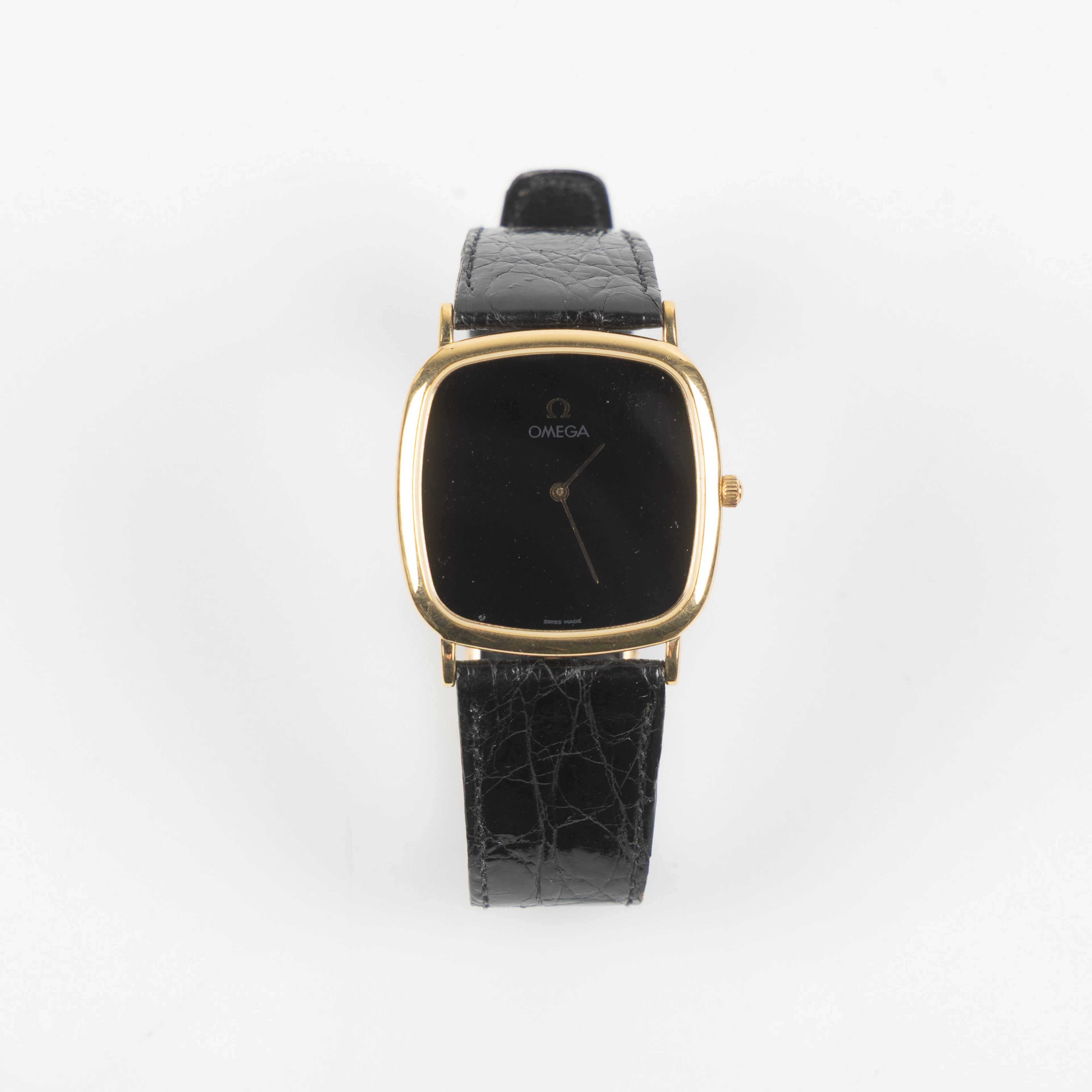 OMEGA, De Ville, armbandsur, 30x30 mm, stål/doublé, 1990-tal.