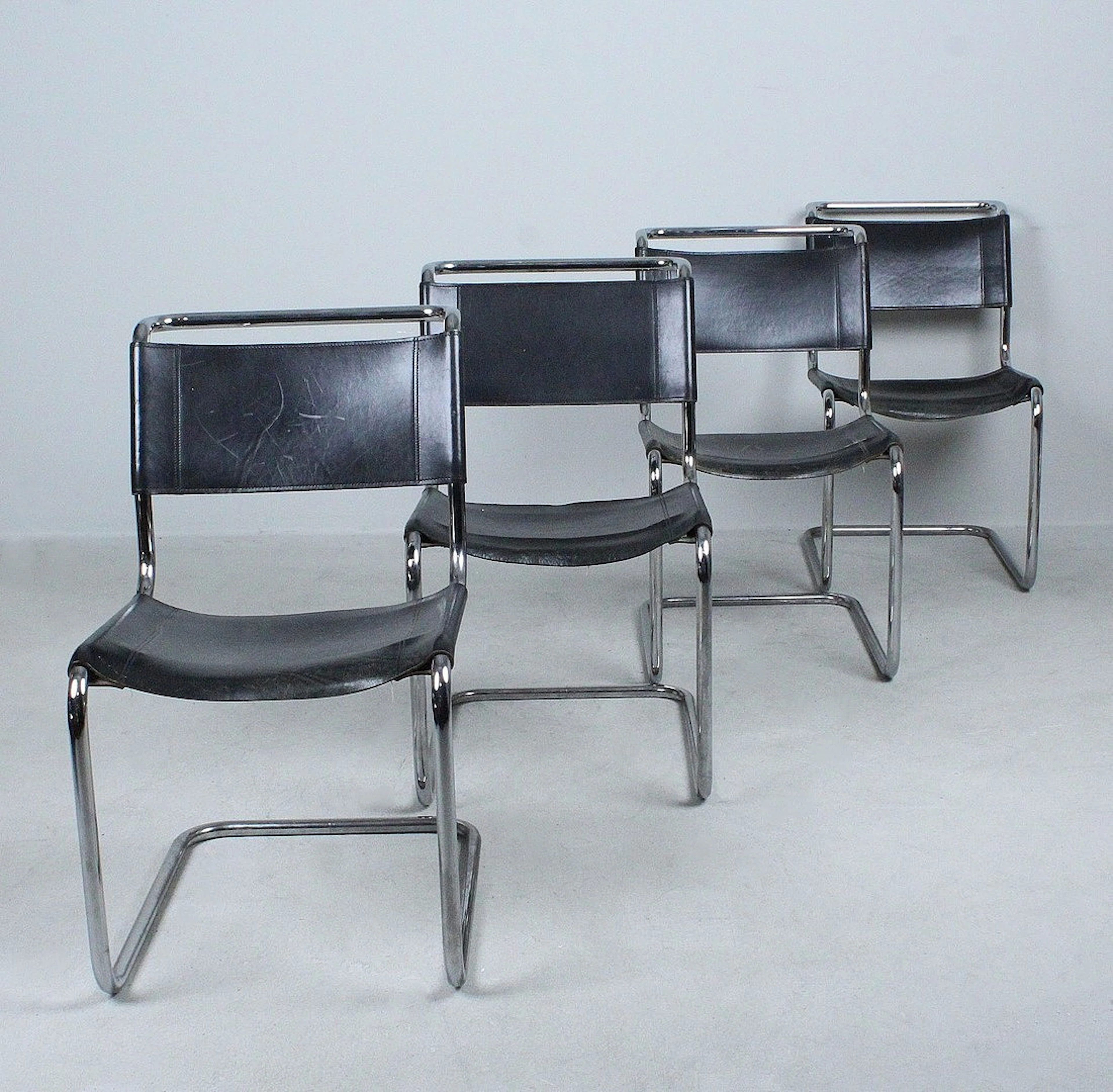 MART STAM. Thonet. Set Freischwinger / Esszimmerstühle, Modell 'S