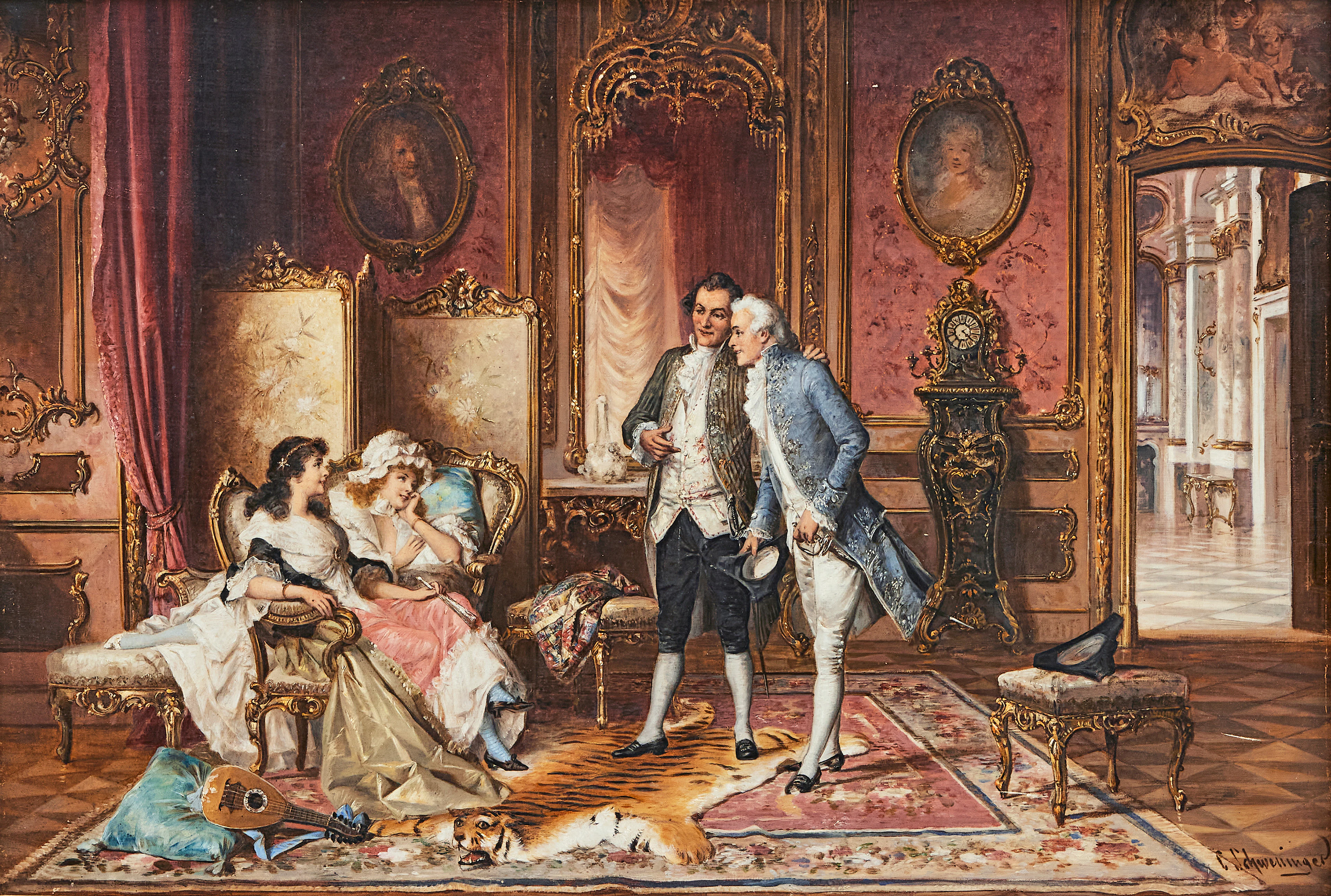CARL SCHWENINGER II (ÖSTERRIKE 1854-1912). The presentation.