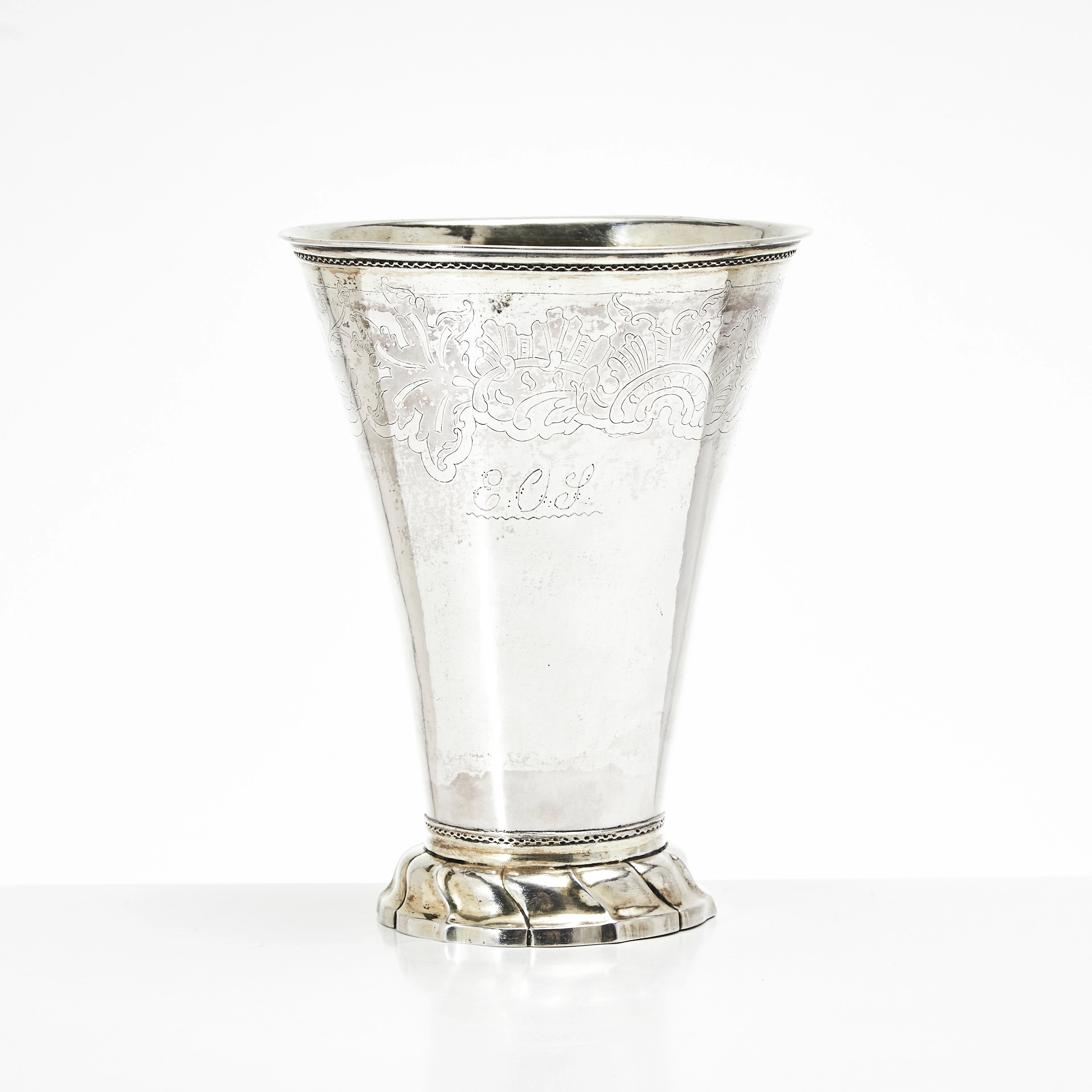 ERIK LEKBERG (VERKSAM 1751-1793). Bägare, silver, Nora 1773, gustaviansk.