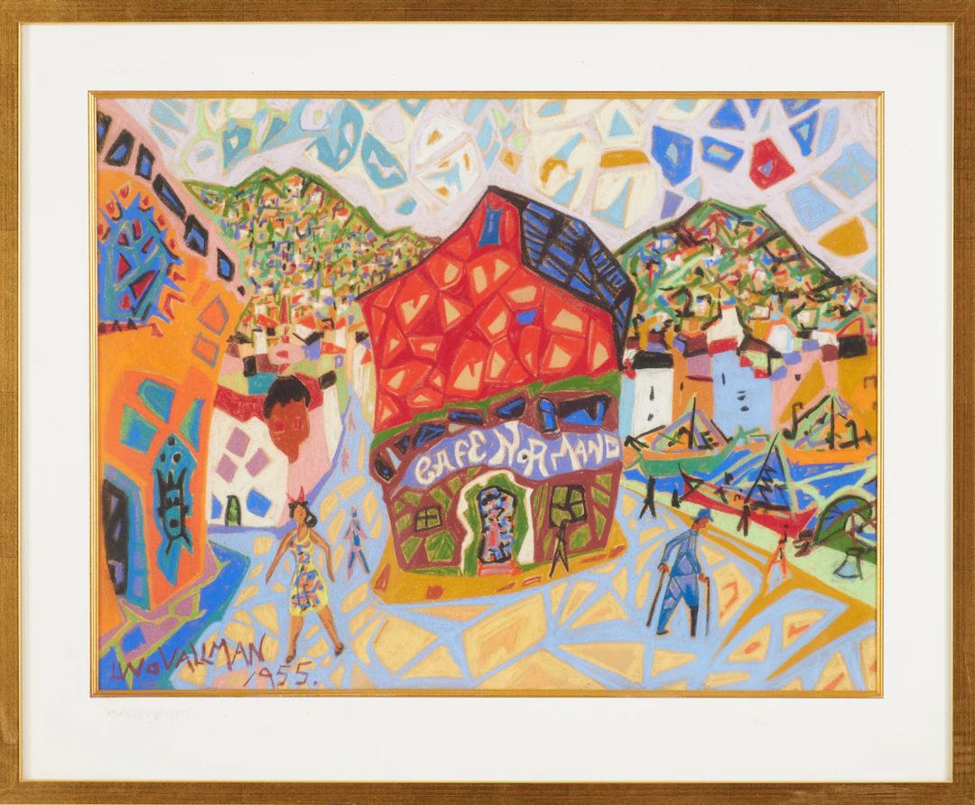 UNO VALLMAN. Paris, pastell, signerad Uno Vallman, daterad 1955.