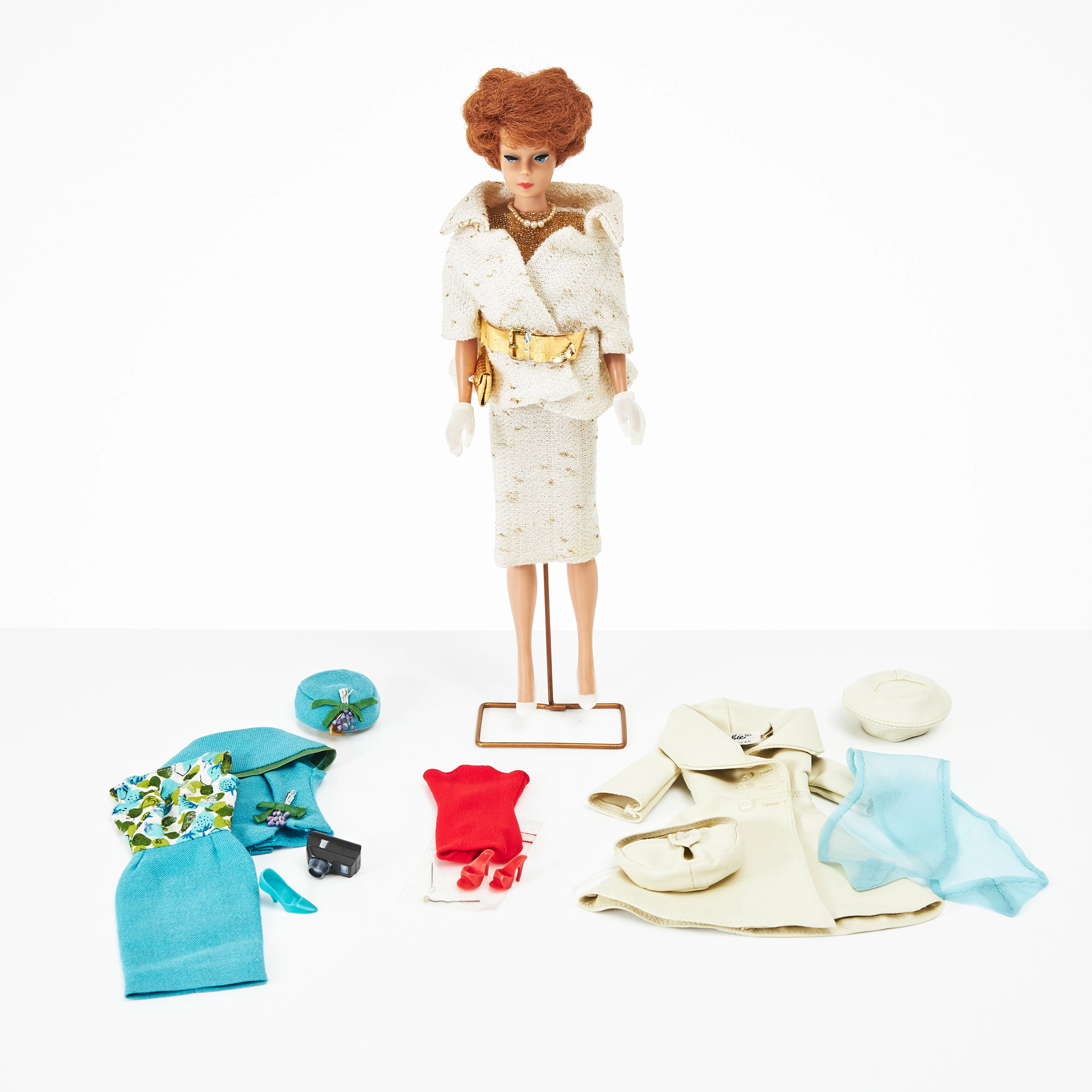 BARBIE, #850 SL Redhead Bubble Cut, OUTFITS (3), #1635 Fashion Editor
