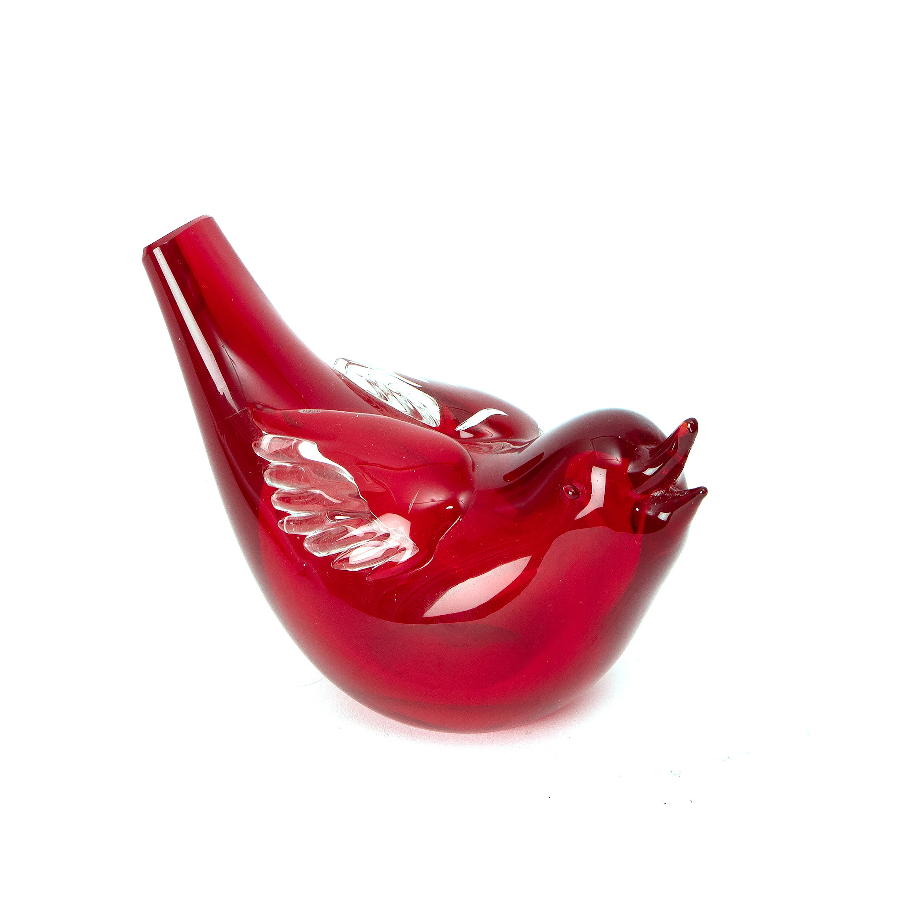 TYRA LUNDGREN. Skulptur, fågel, glas, Venini, Murano, Italien, etsad
