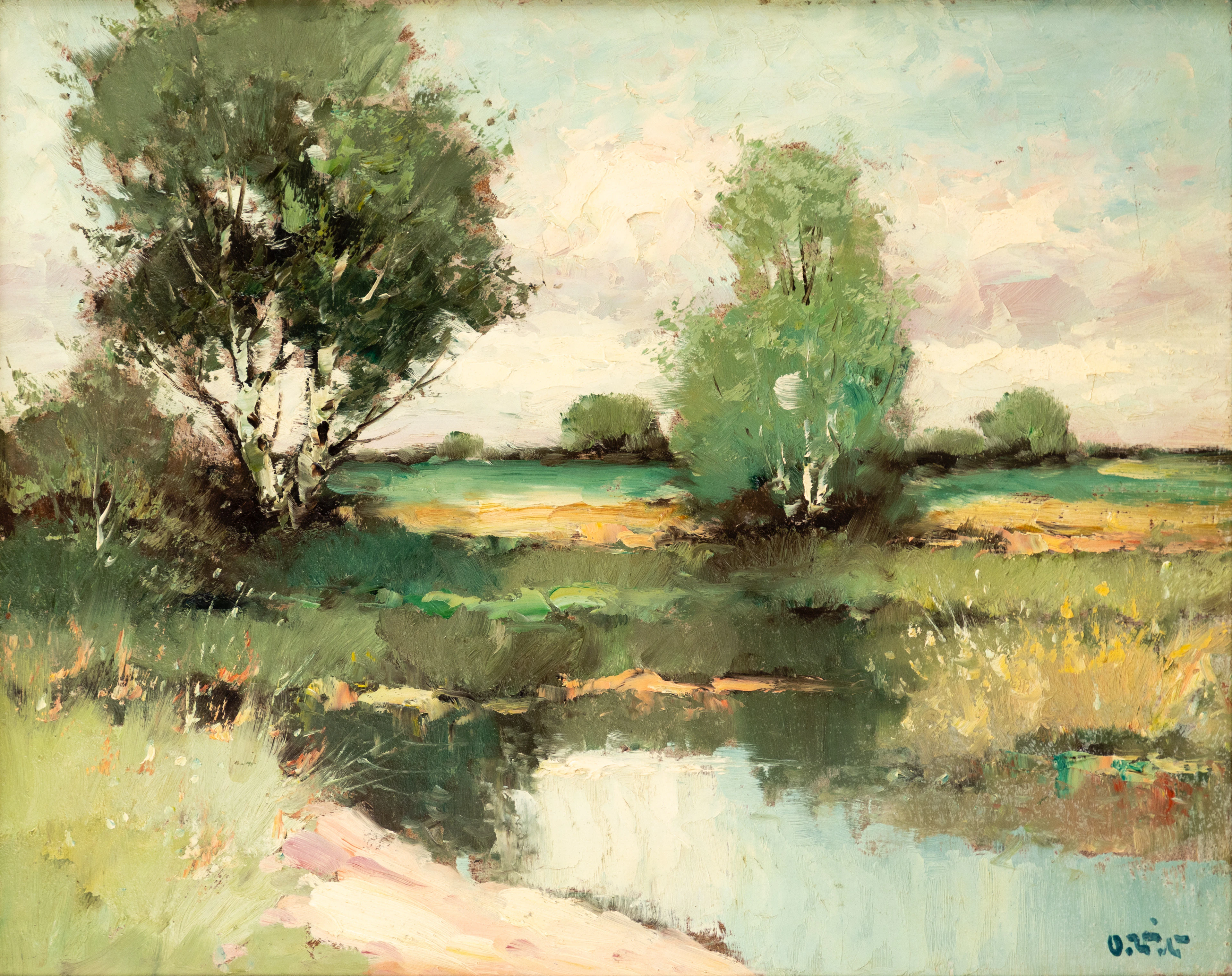 OTTO WILD (1898-1971). Heidemoor bei Worpswede.