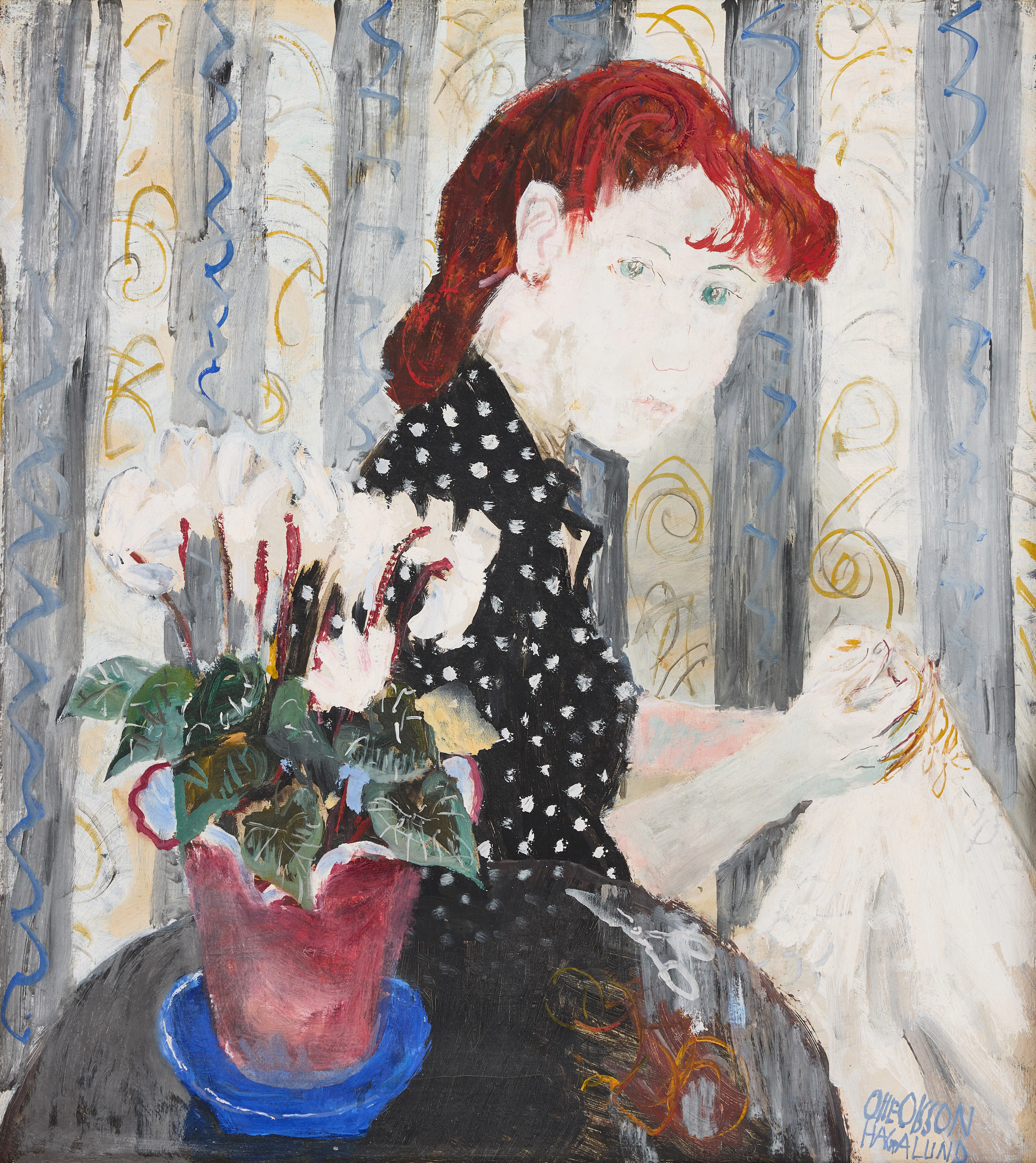 OLLE OLSSON-HAGALUND. "Handarbete".