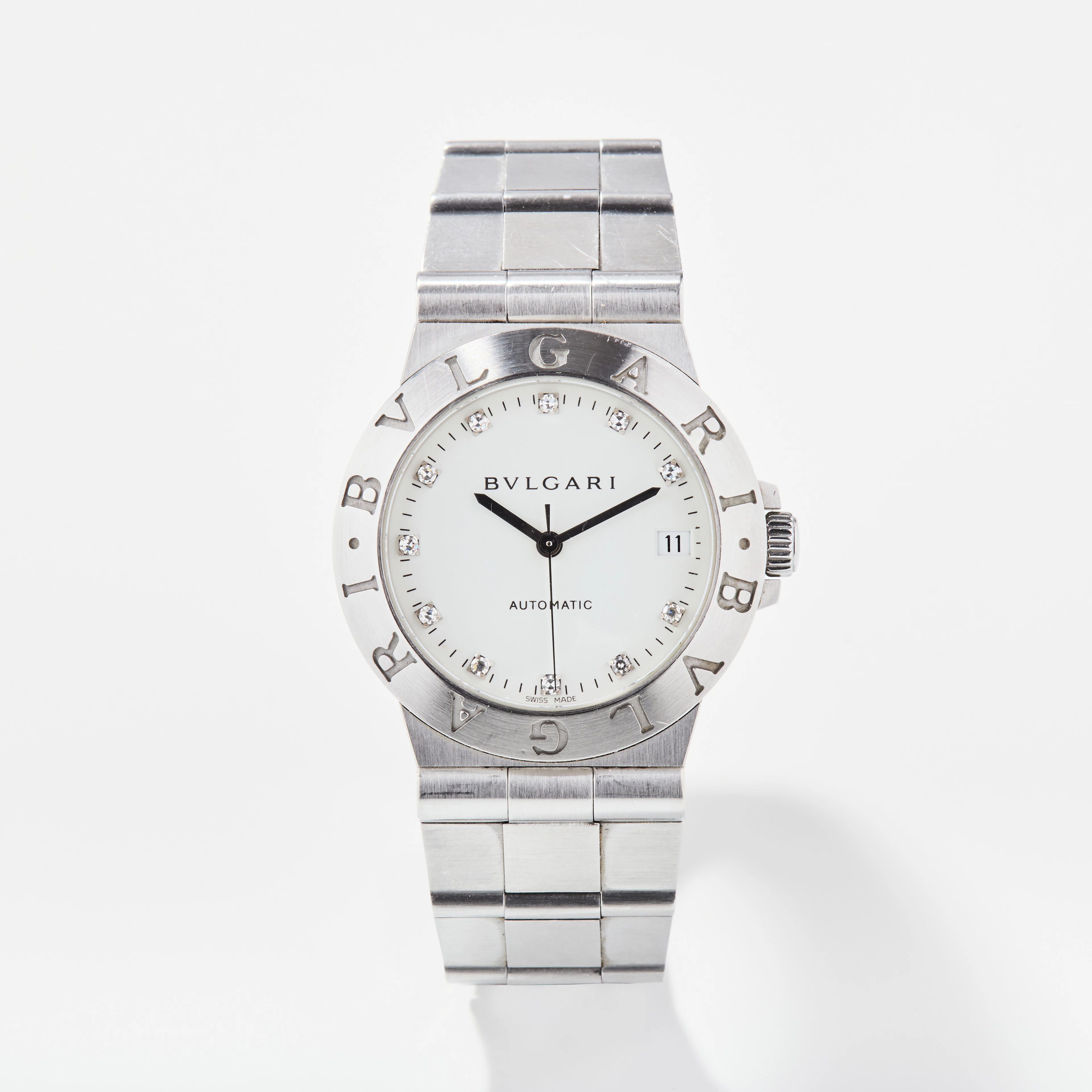 BVLGARI, Diagono, armbandsur, 35 mm, stål, ca 2005.
