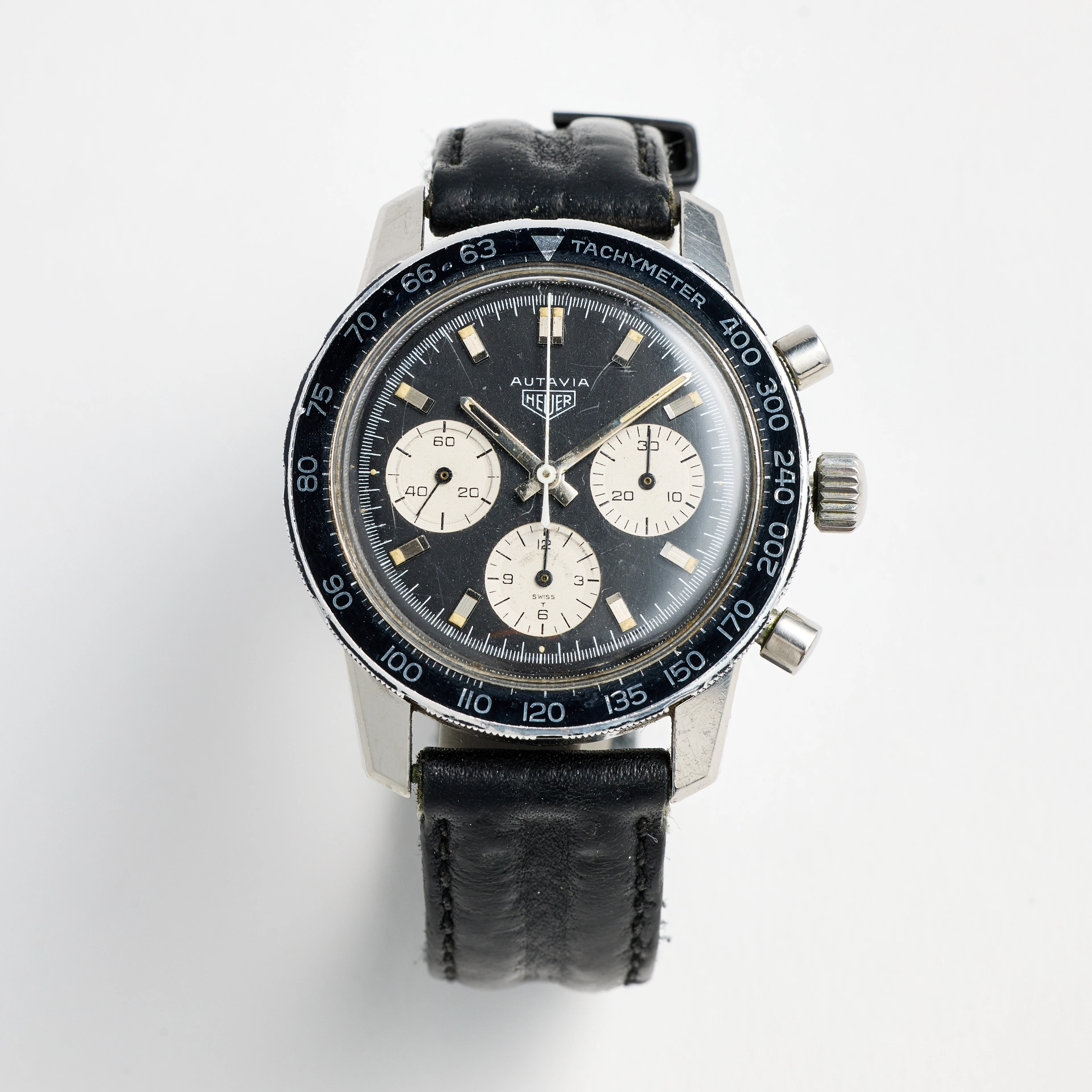 HEUER, Autavia, "Compressor Case", "Tachymeter", armbandsur, 40,8