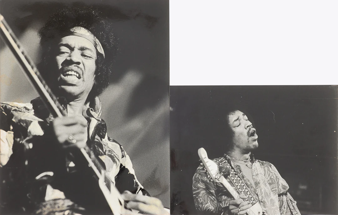 JIMI HENDRIX. 2 st, orginalfotografier, Konserthuset 1969 Stockholm