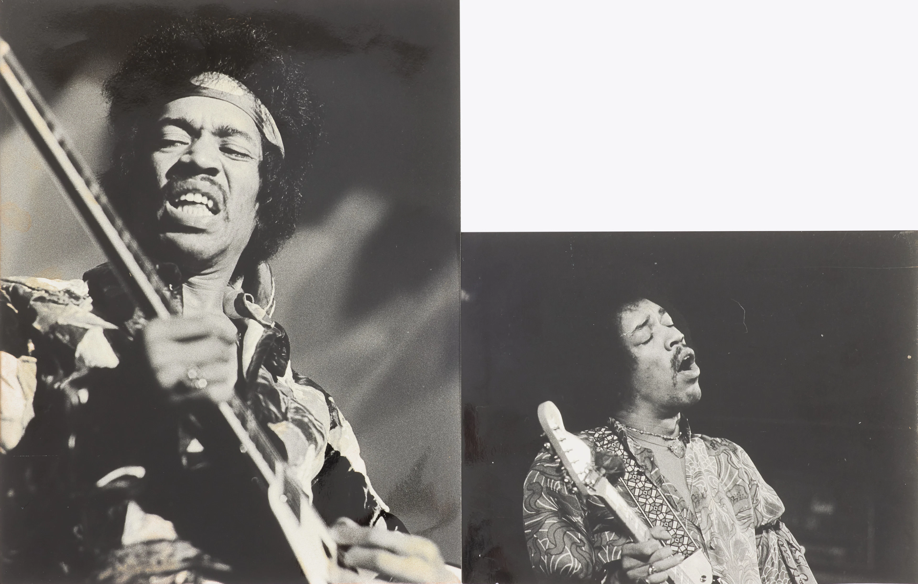JIMI HENDRIX. 2 st, orginalfotografier, Konserthuset 1969 Stockholm