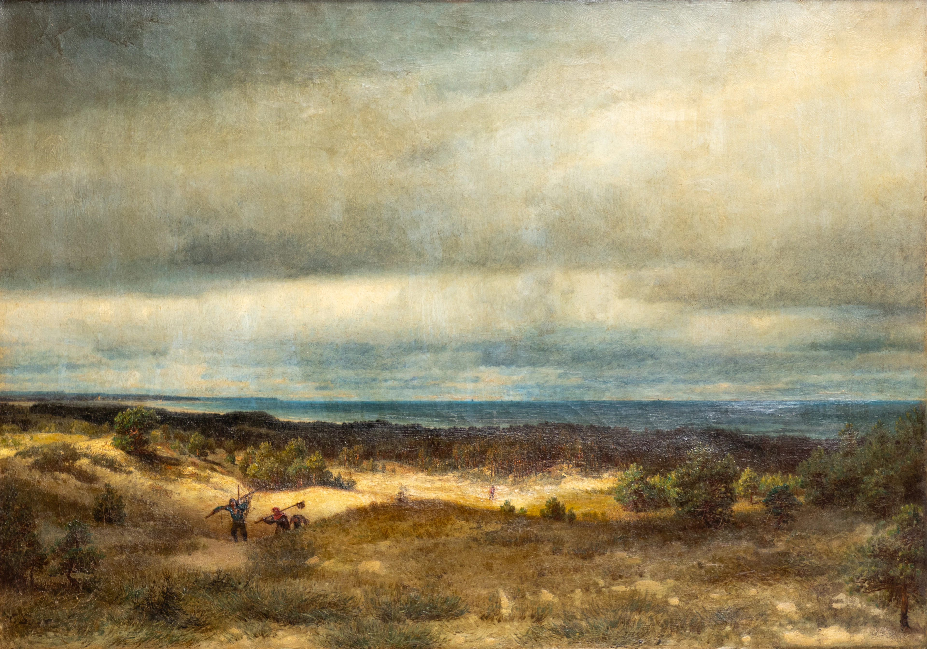 CARL SCHERRES (1833-1923). Blick auf die Ostsee, Strand bei Danzig.