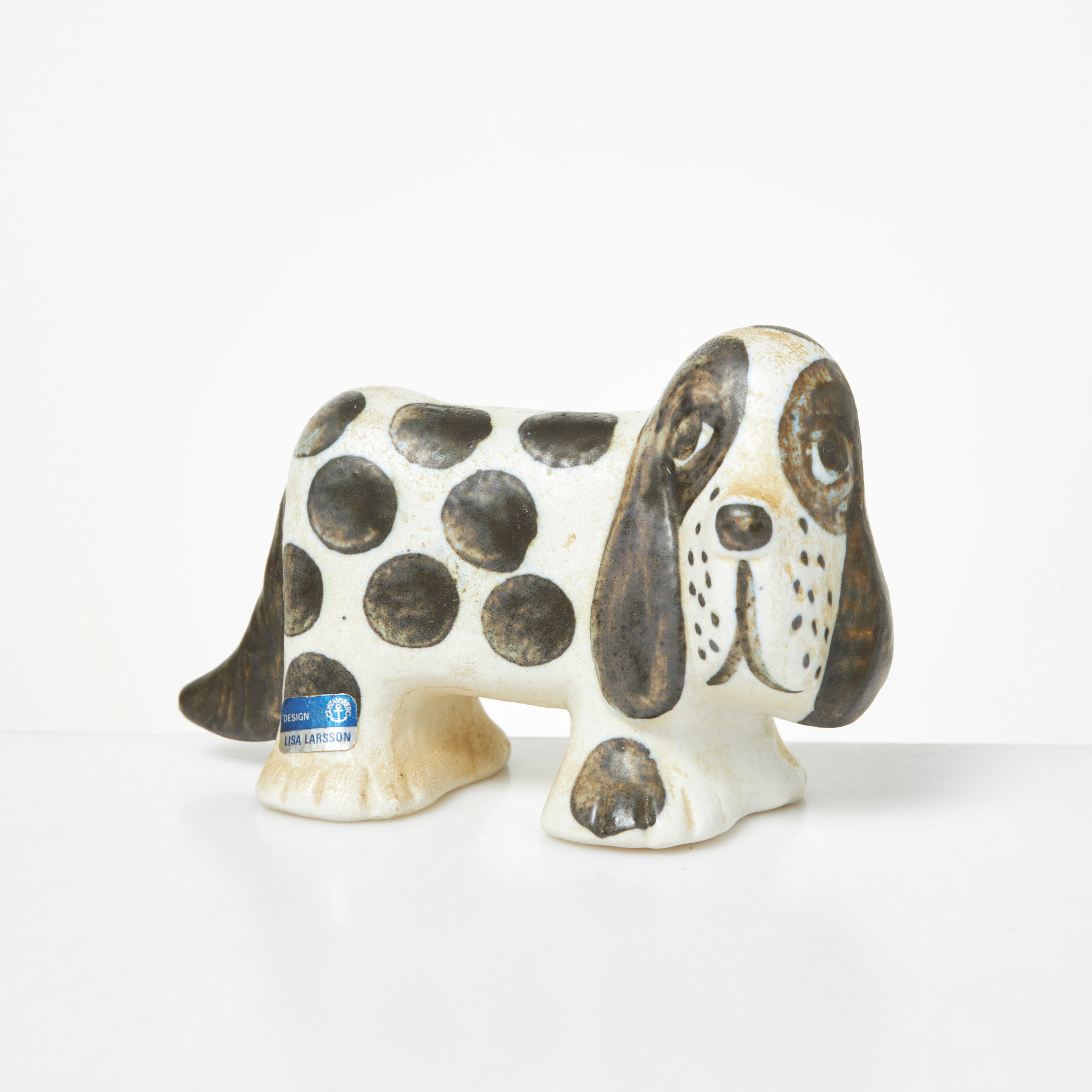 LISA LARSON. Figurin, "Spaniel, fläckig", ur serien Kennel, stengods