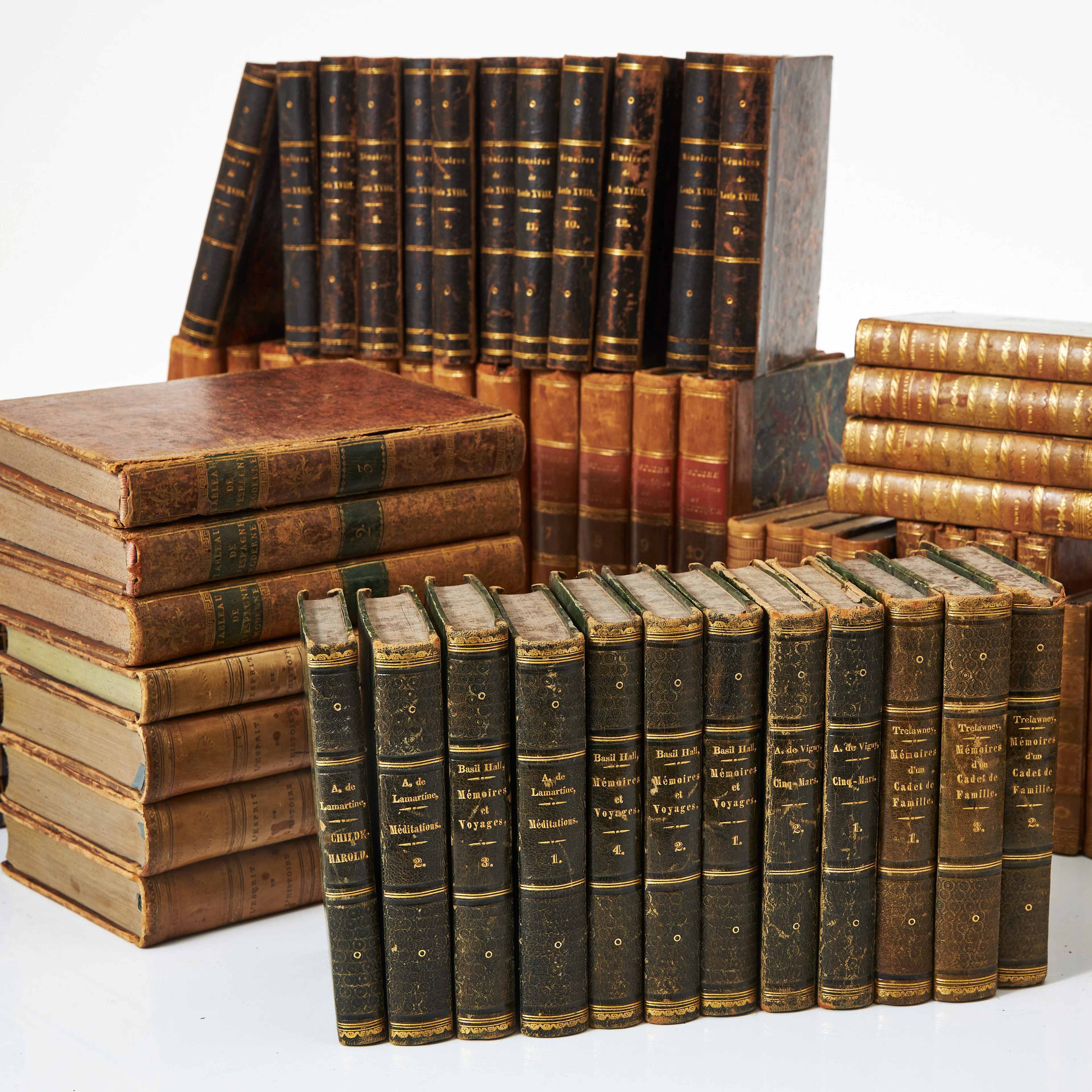 SAMLING FRANSKA BÖCKER, 17-1800-TAL, PROVENIENS CRONSTEDT, 80 VOLYMER.