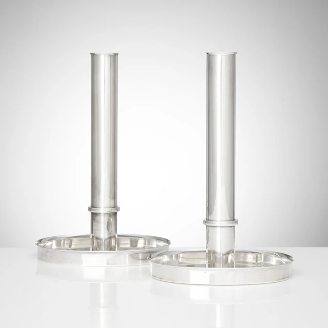 SIGURD PERSSON. Ljusstakar, ett par, sterlingsilver, Stockholm 1967.