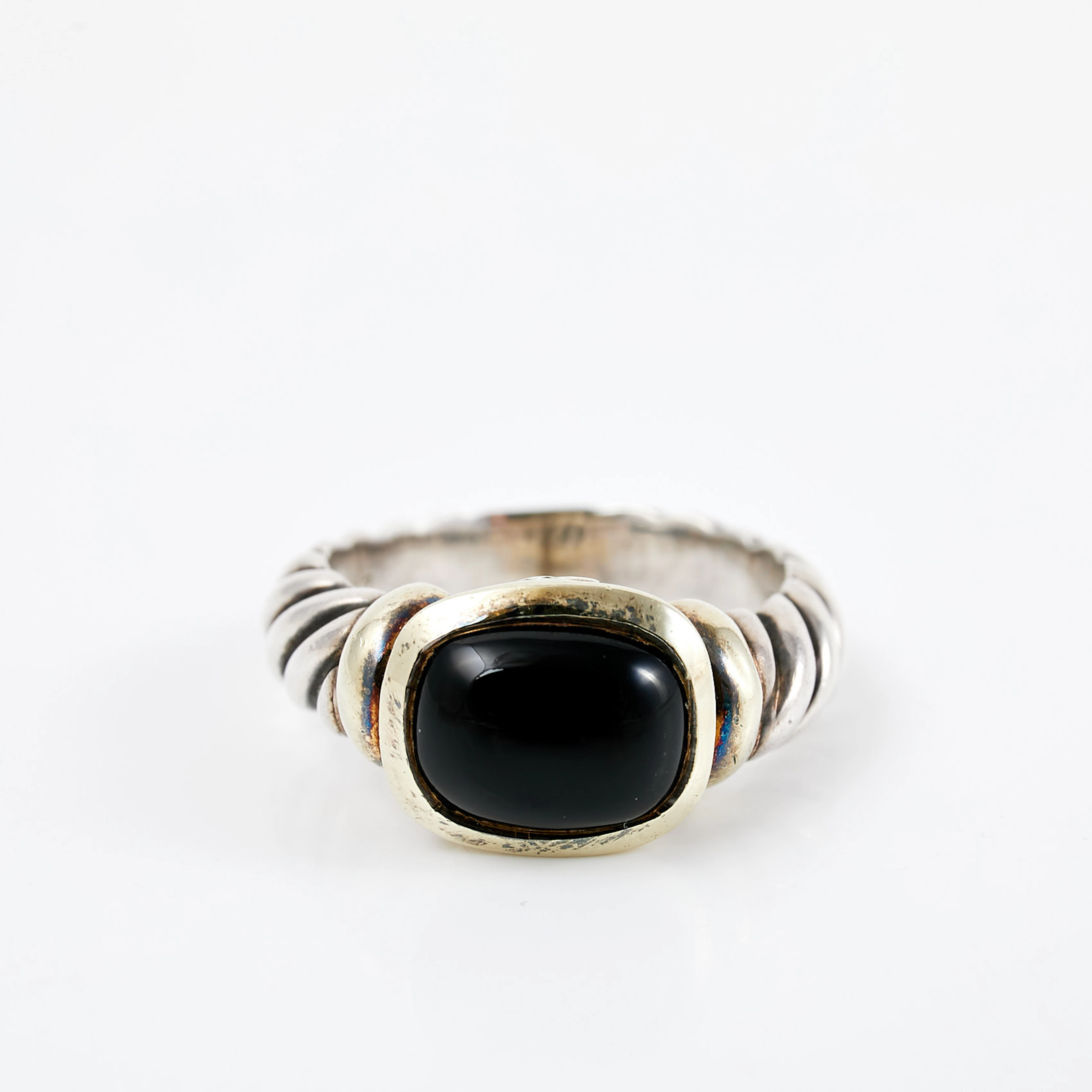 DAVID YURMAN "Noblesse Ring, ring, sterlingsilver/14 k guld, cabochonslipad