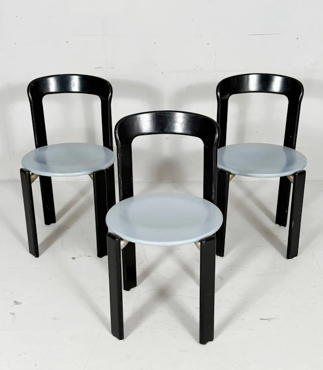 BRUNO REY. 3er Set Stühle / Esszimmerstühle von Bruno Rey, Modell