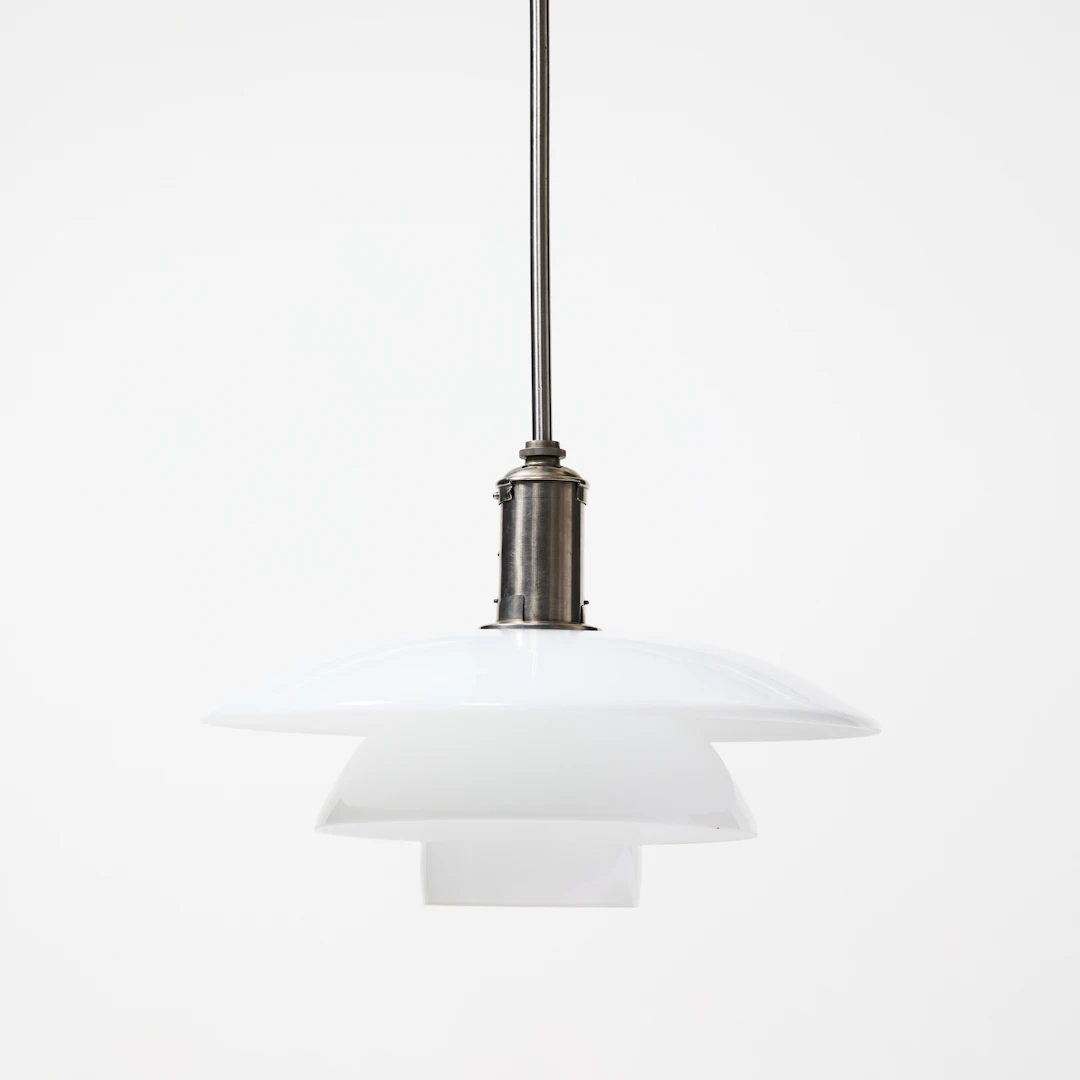 POUL HENNINGSEN. PH 4/4, Louis Poulsen, Danmark 1926-1928, förnicklad