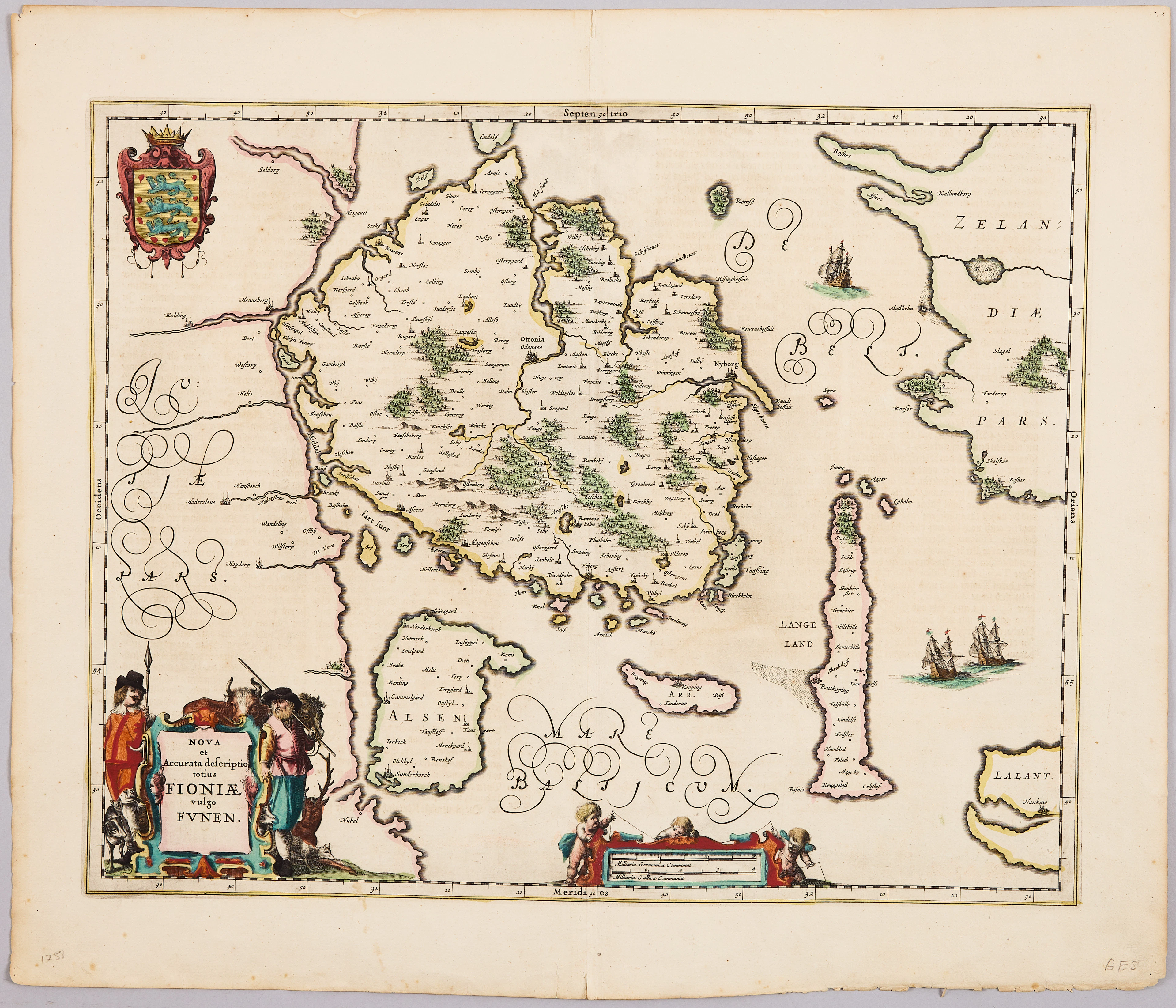 KARTA ÖVER FYN AV JANSON, ca 1640-50.
