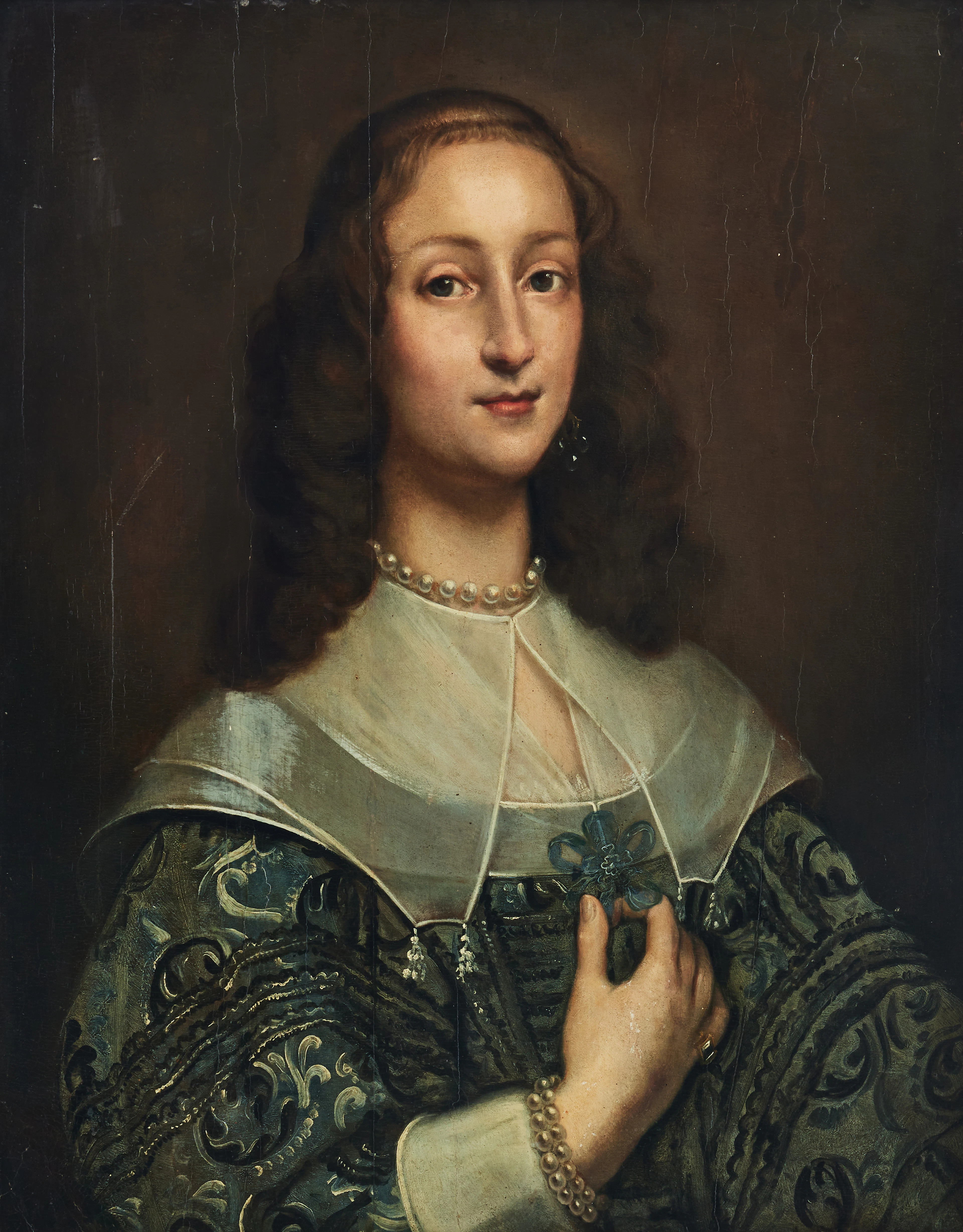 JUSTUS VAN EGMONT. follower of, Portrait of a Lady, bust-length wearing