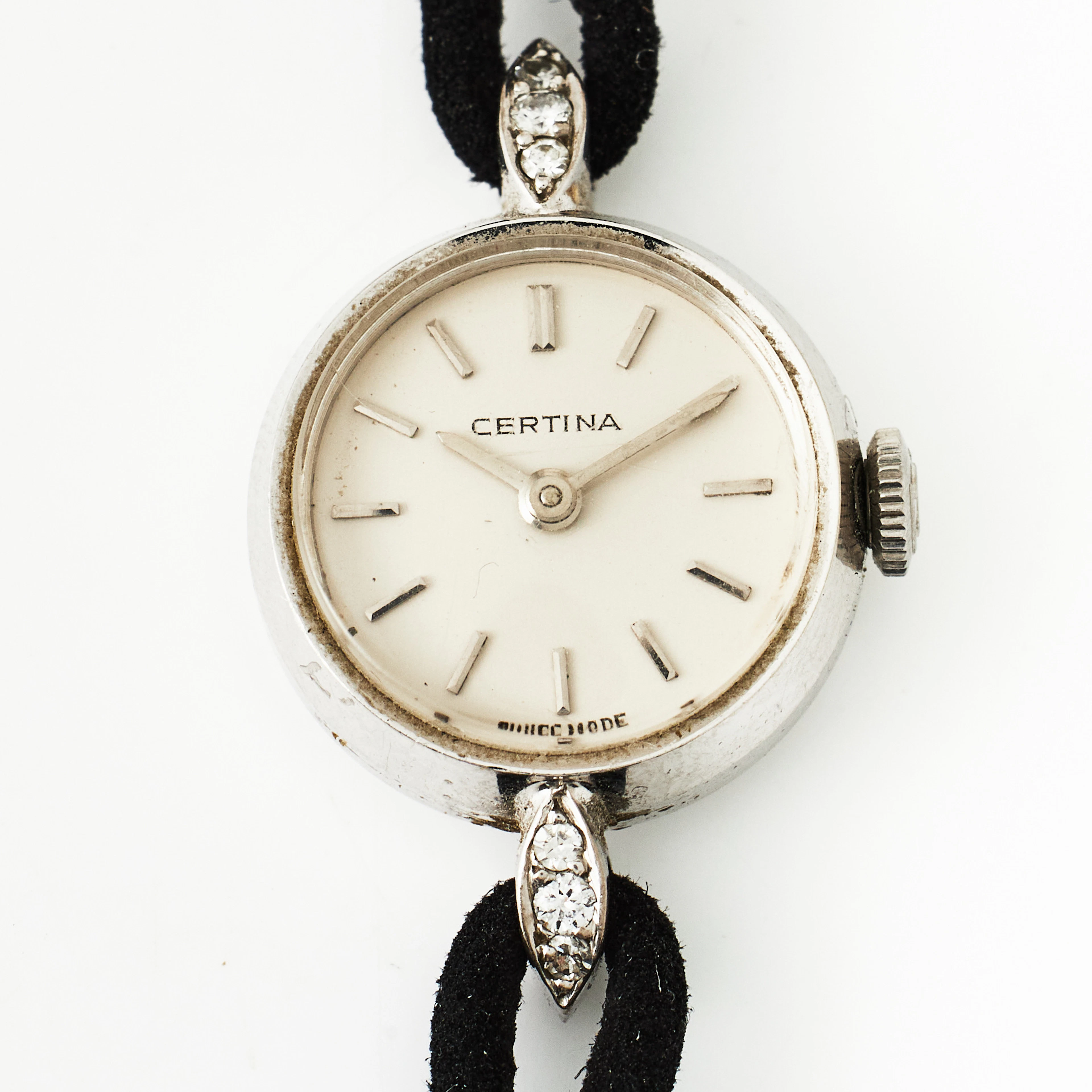 CERTINA, armbandsur, 17 mm, 18K vitguld, ca 1965.