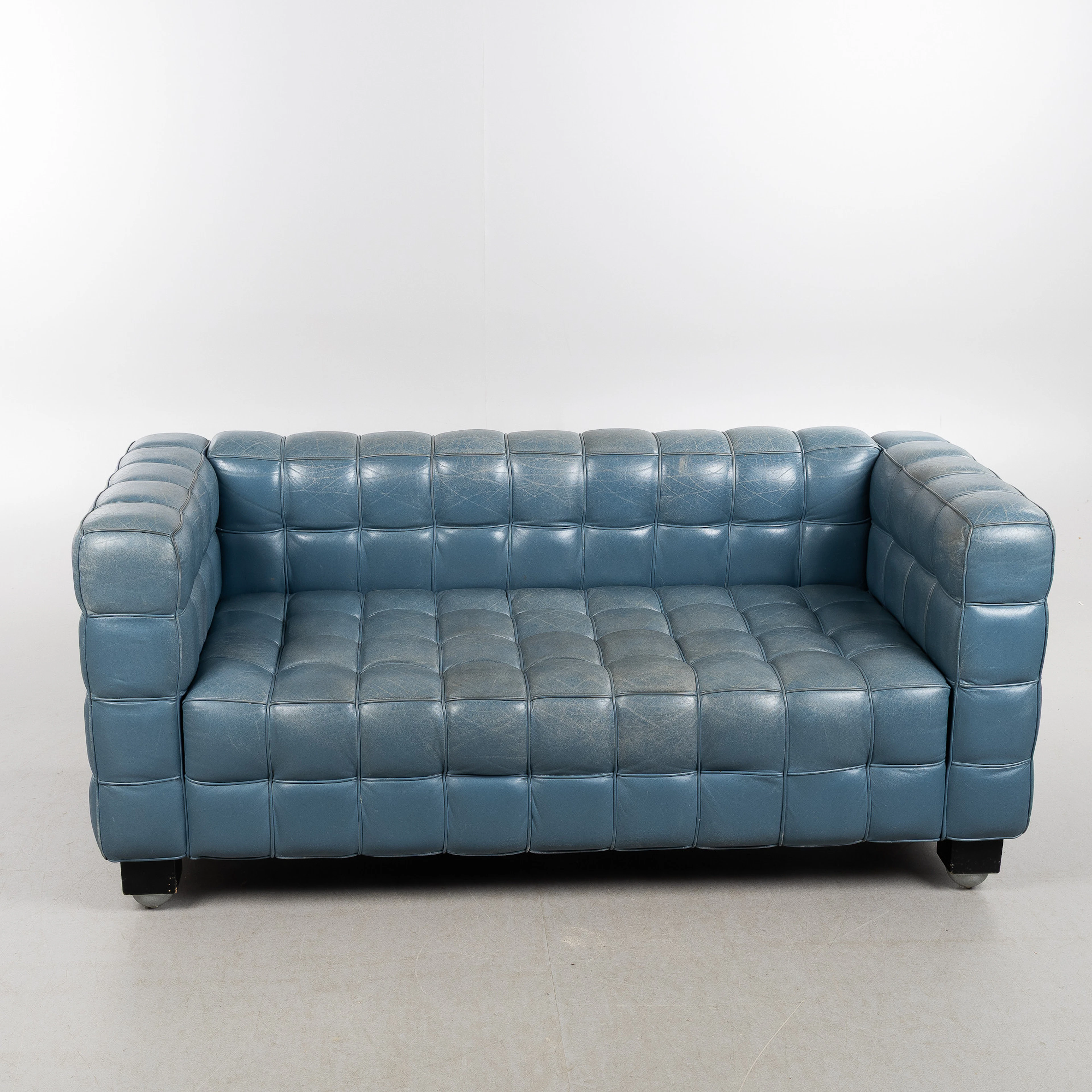 JOSEF HOFFMANN. Soffa, 2-sits, "Kubus", Wittman, Österrike, 1980-tal.