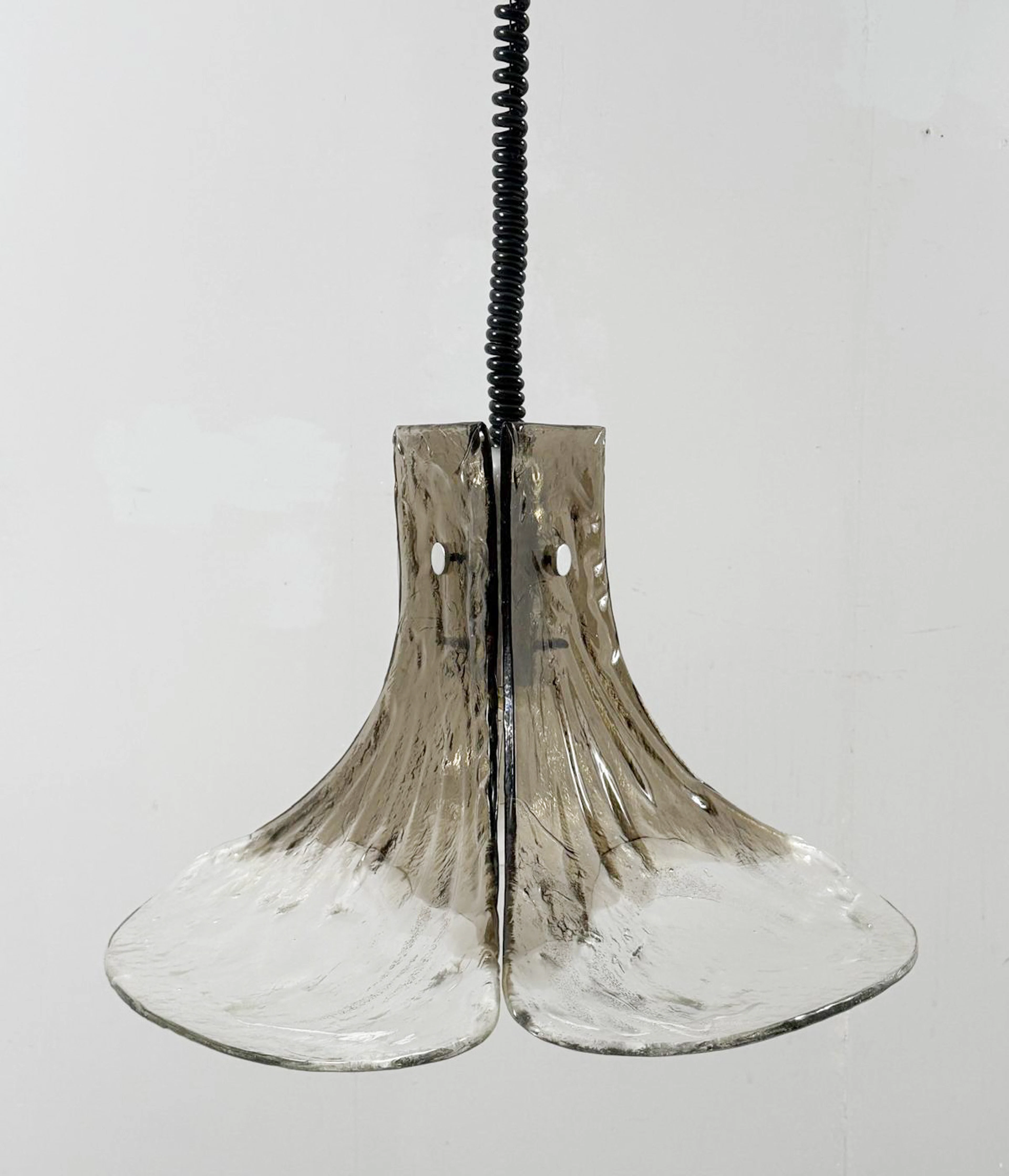 CARLO NASON. Blumenförmige Murano Deckenlampe/Hängelampe von Carlo