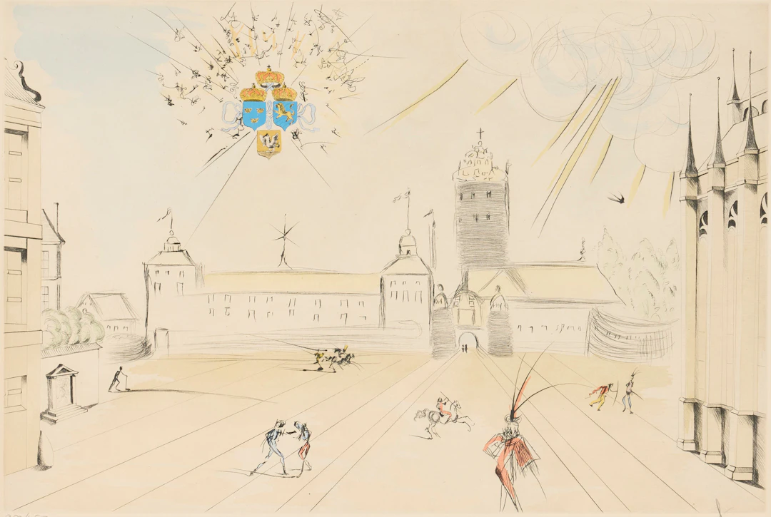 SALVADOR DALÍ. "Stockholms slott".