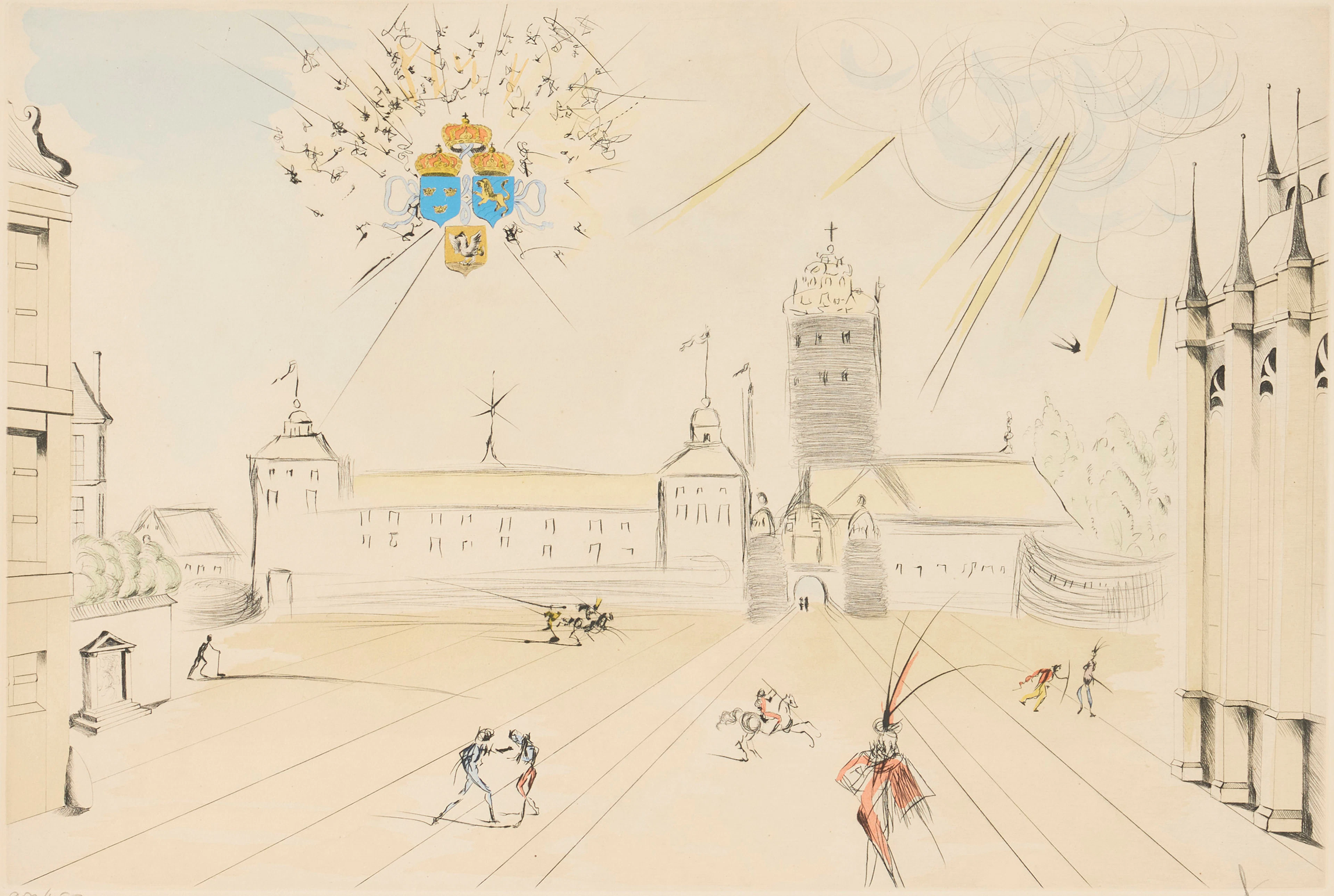 SALVADOR DALÍ. "Stockholms slott".