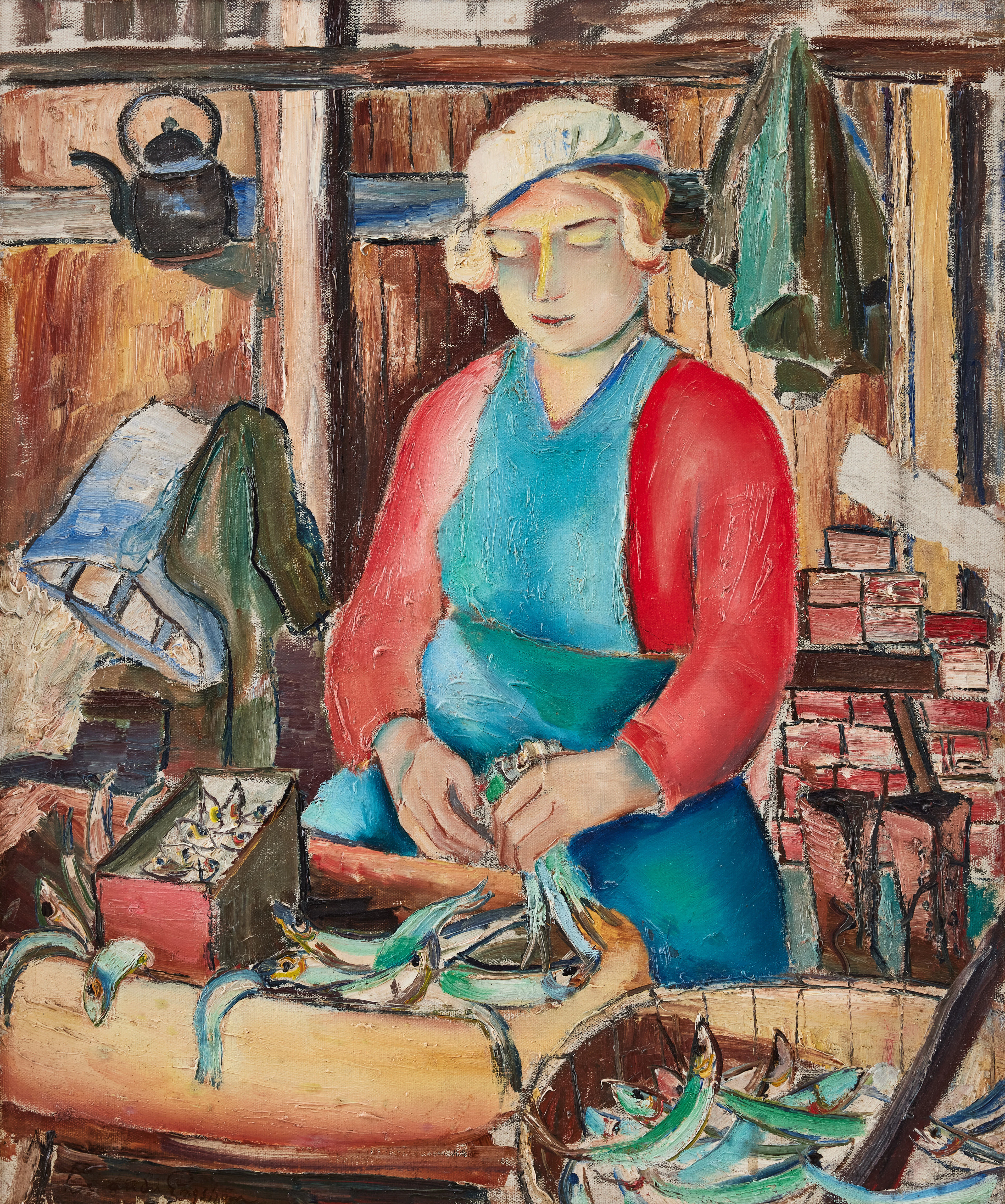 LEANDER ENGSTRÖM. "Fiskmånglerska".