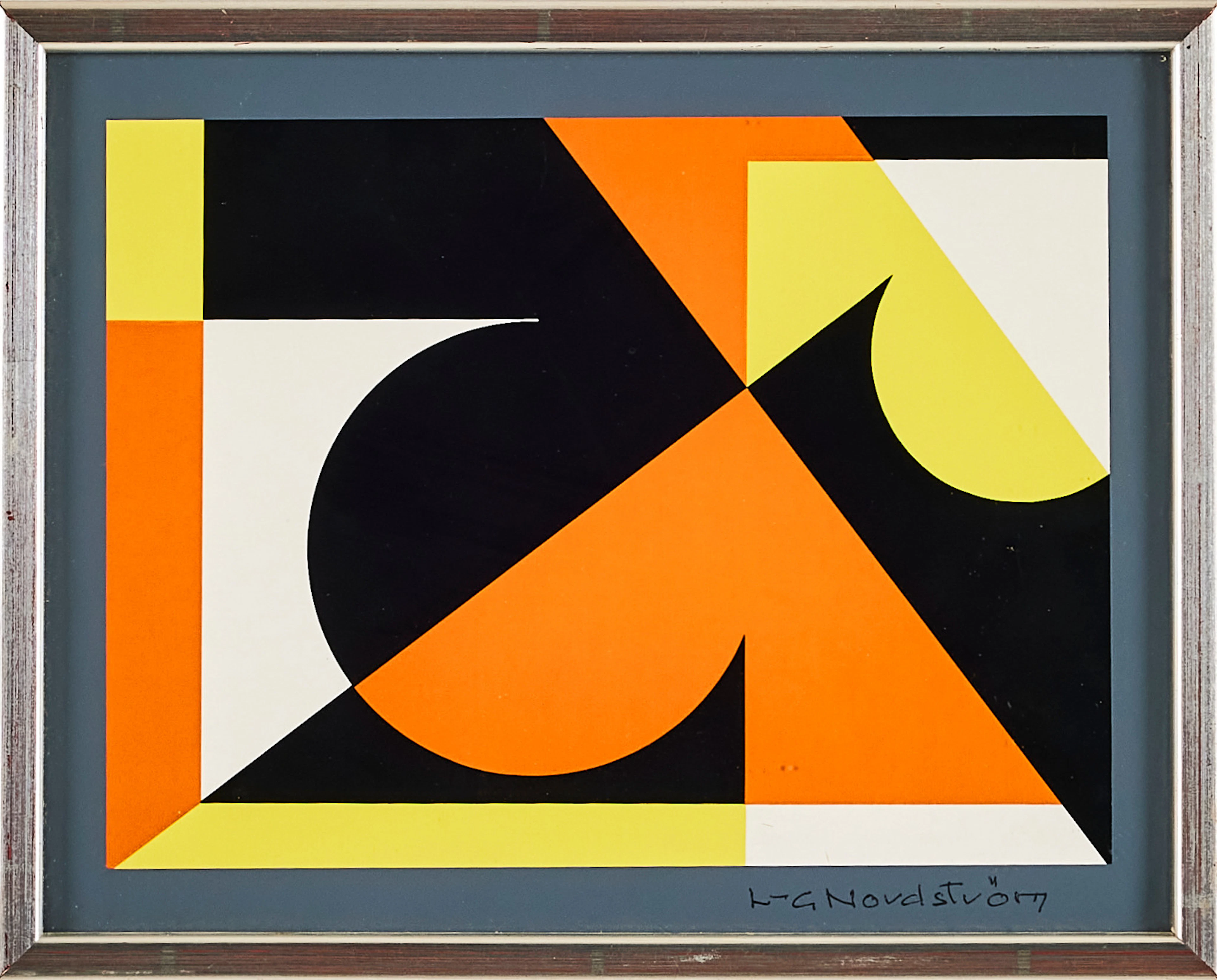 LARS-GUNNAR NORDSTRÖM. Komposition, serigrafi, signerad.