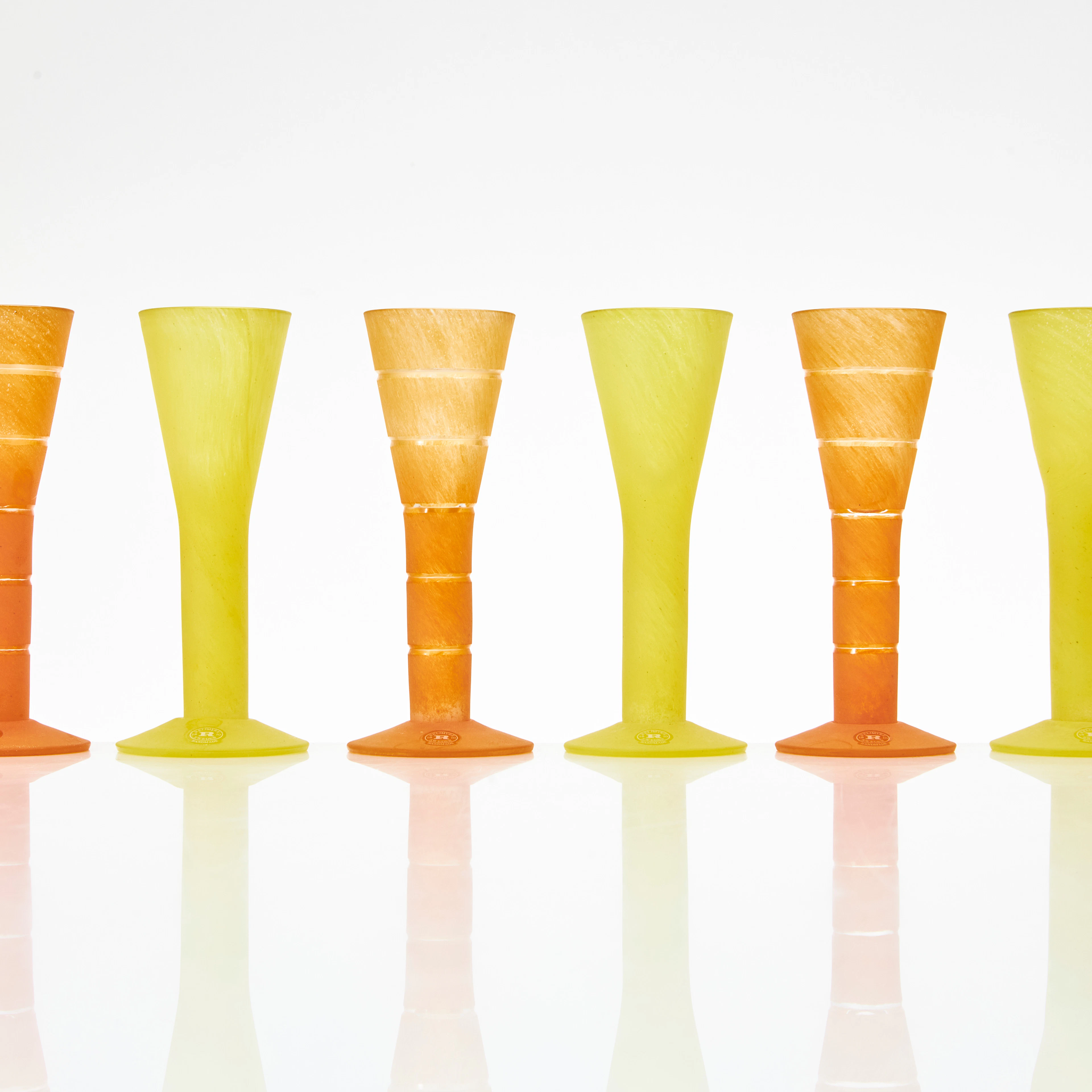 MARGARETA HENNIX. SNAPSGLAS, 24 st, glas, "Aquavit", Margareta Hennix