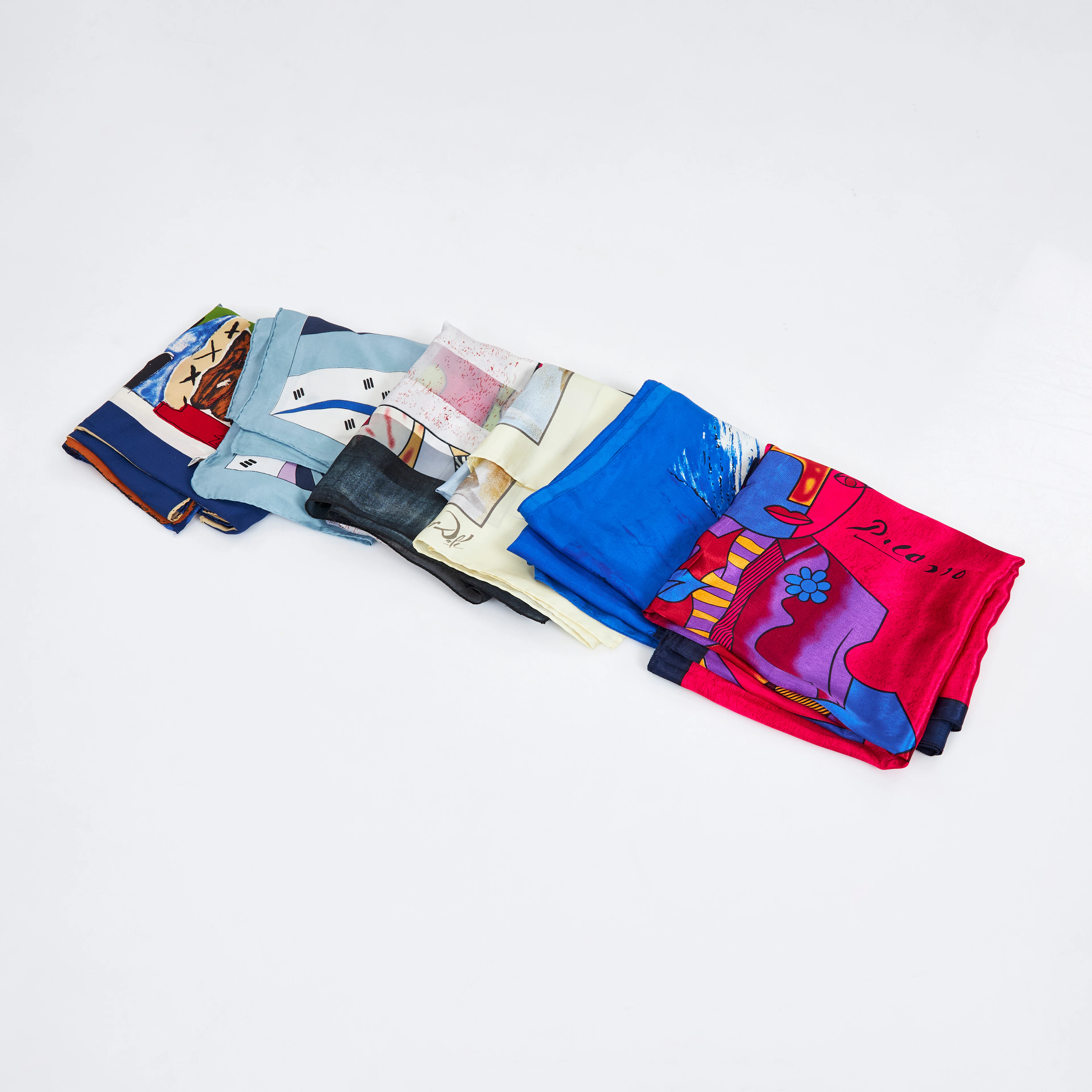 SCARFS, 6 st, bl a Picasso, Dali, och Bengt Lindström.