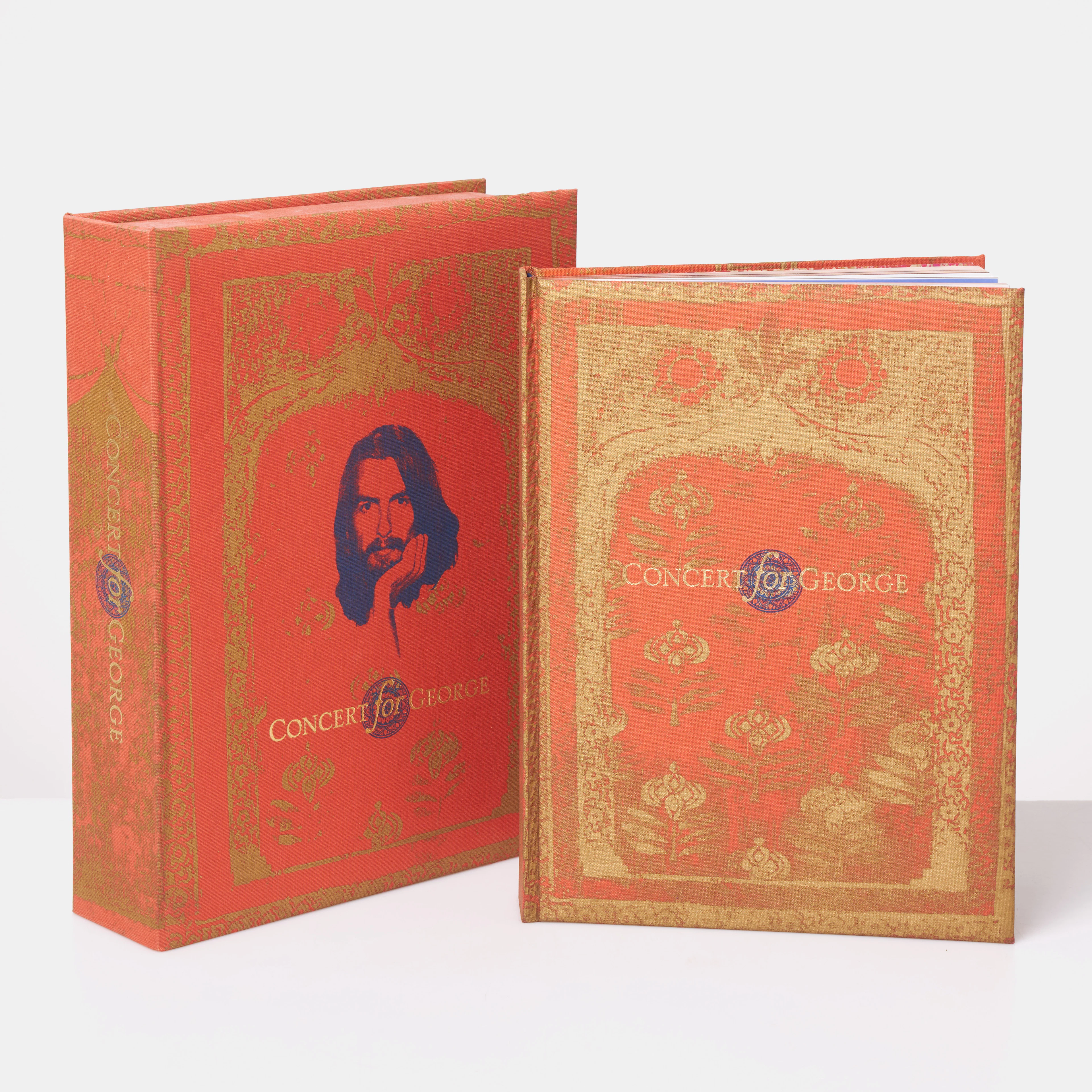 GEORGE HARRISON. Bok, "Concert for George", signerad av Olivia Harrison