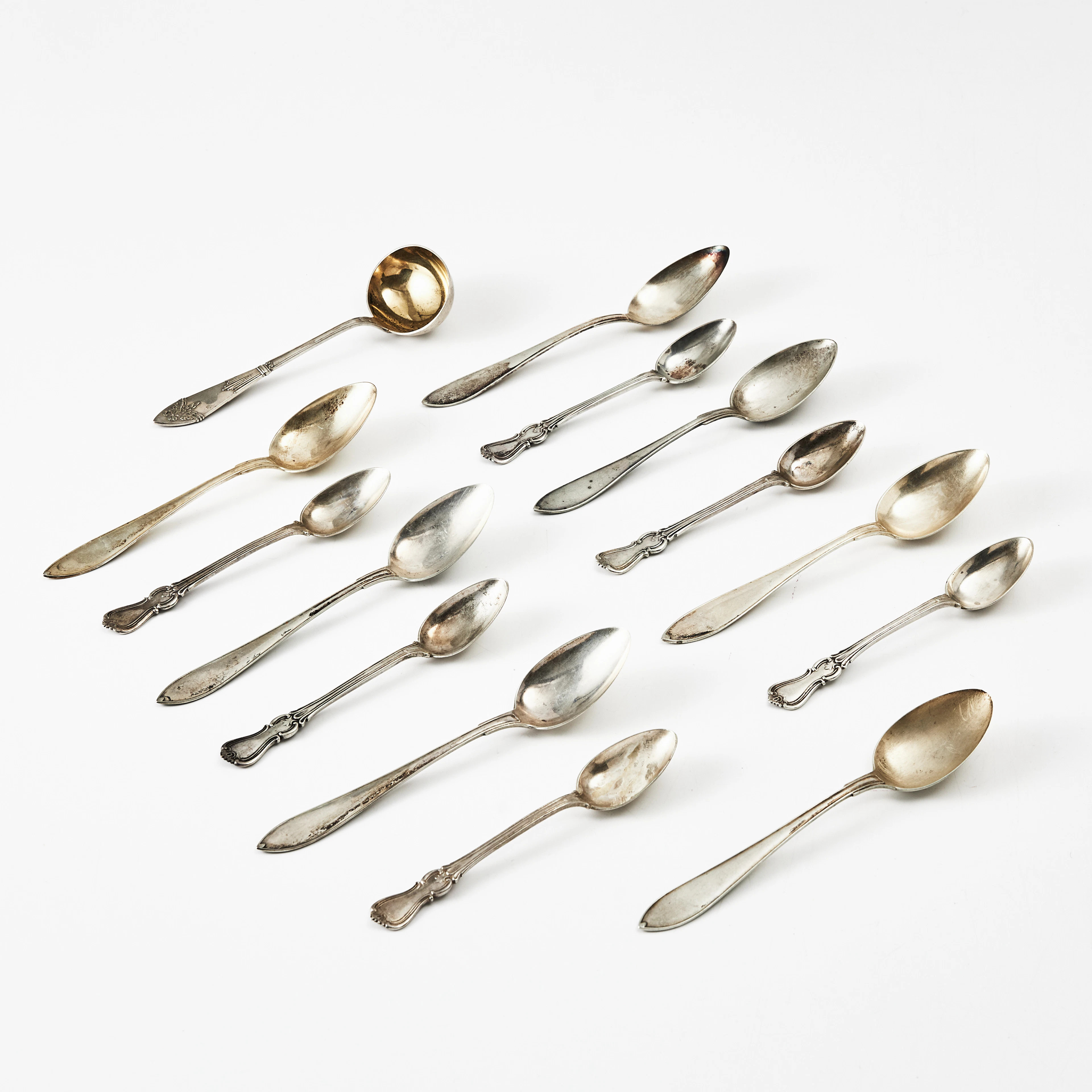 BESTICK, 14 delar, silver, 1900-tal.